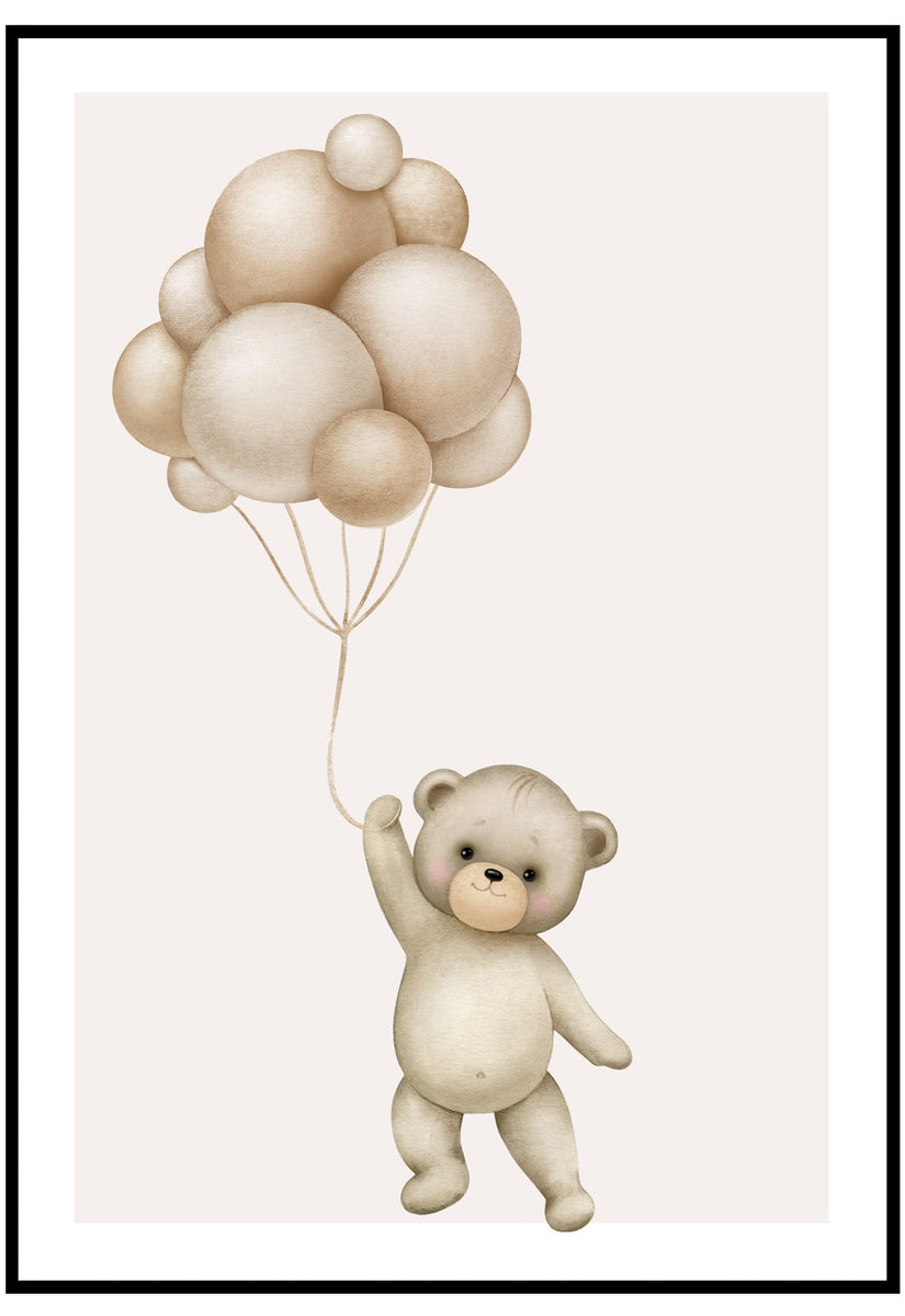 Teddy in on sale a balloon