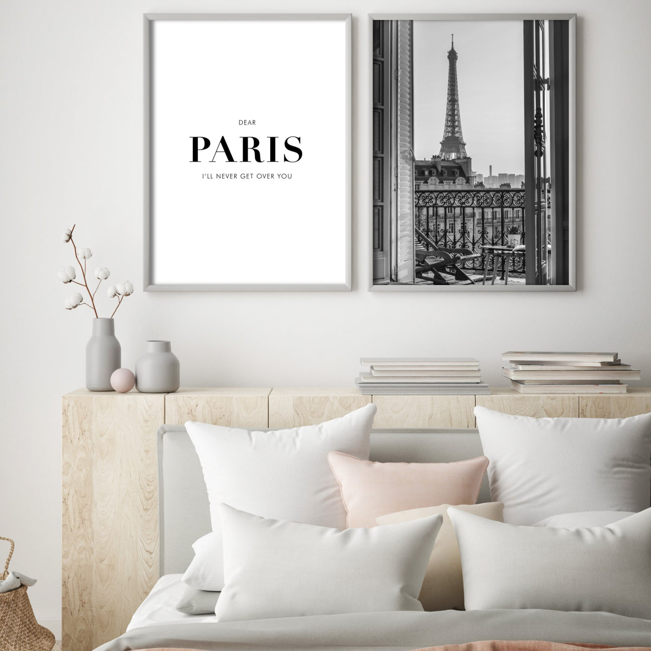 Paris Wall Prints in Cosy bedroom