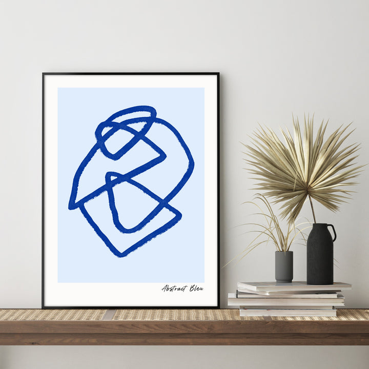 abstract bleu wall art