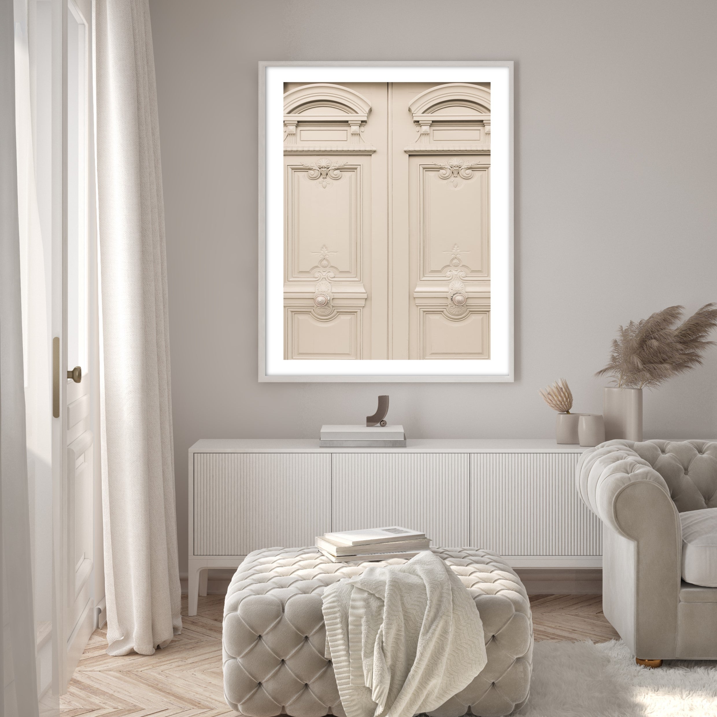 beige door poster