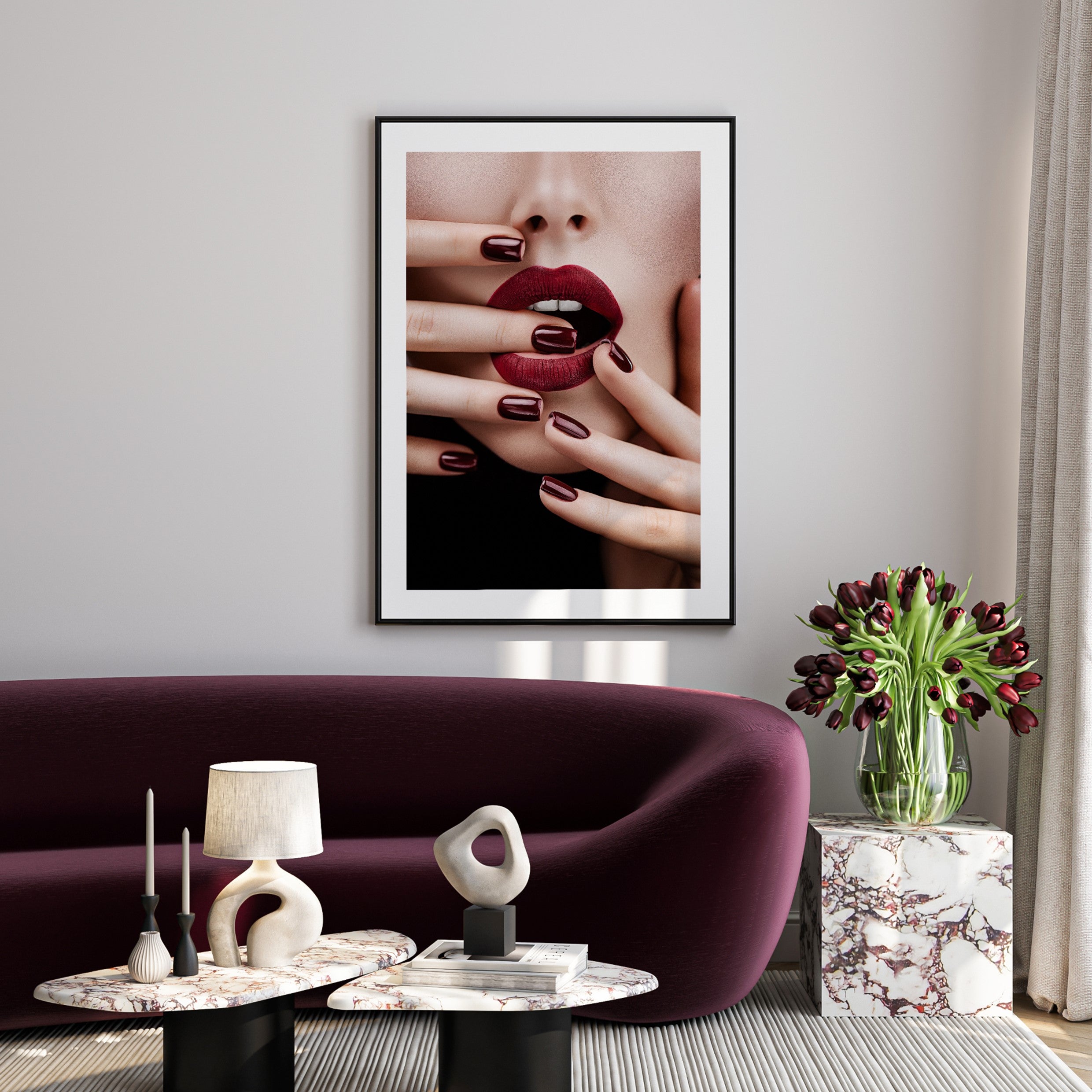 deep red beauty poster