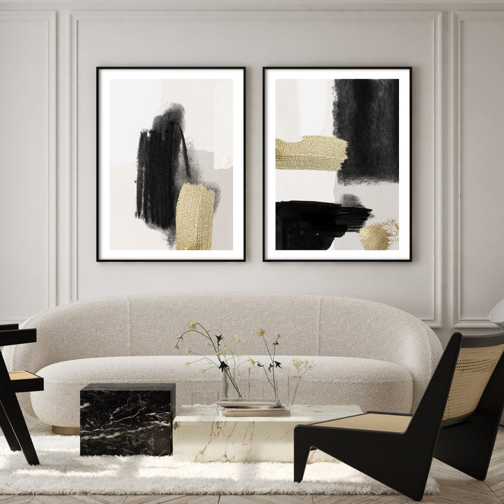 abstract luxe layers wall art