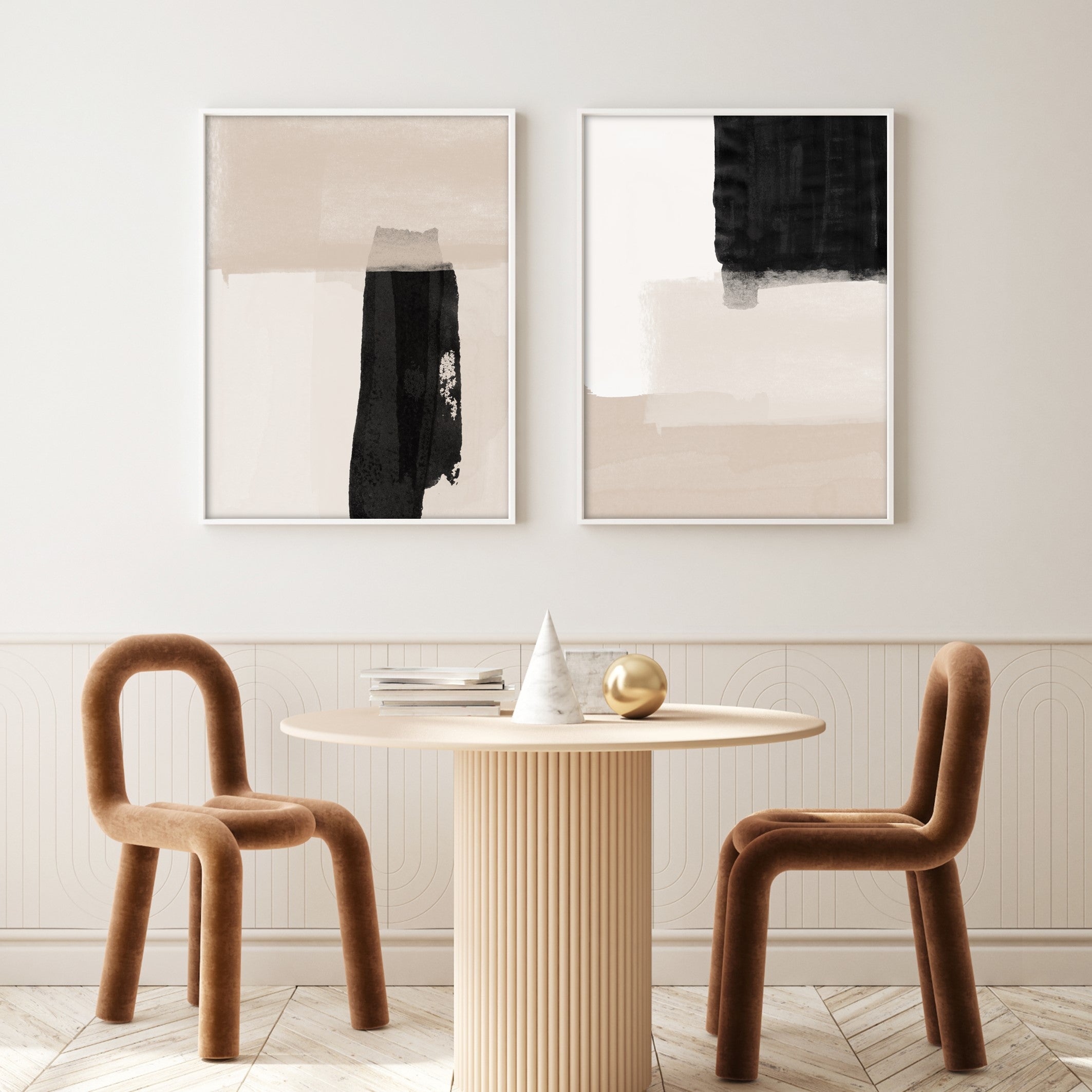 abstract matte layers wall art