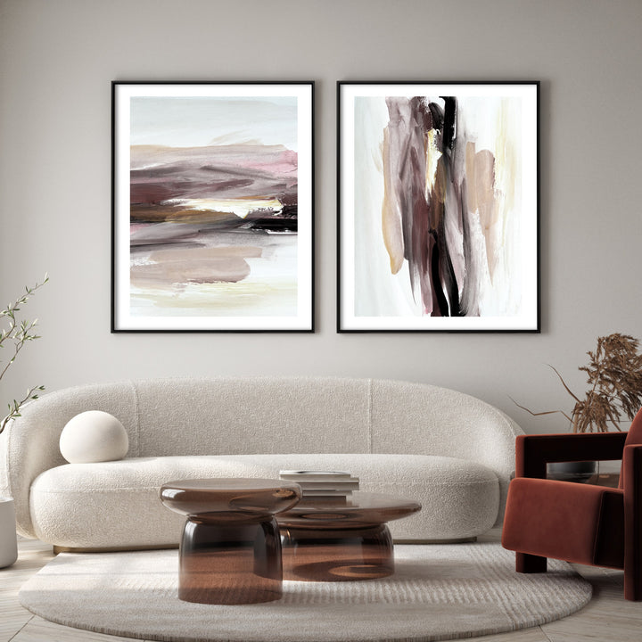 muted oil paint wall art