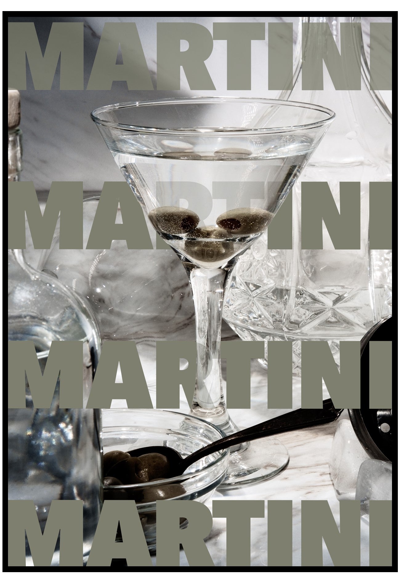 bold martini poster