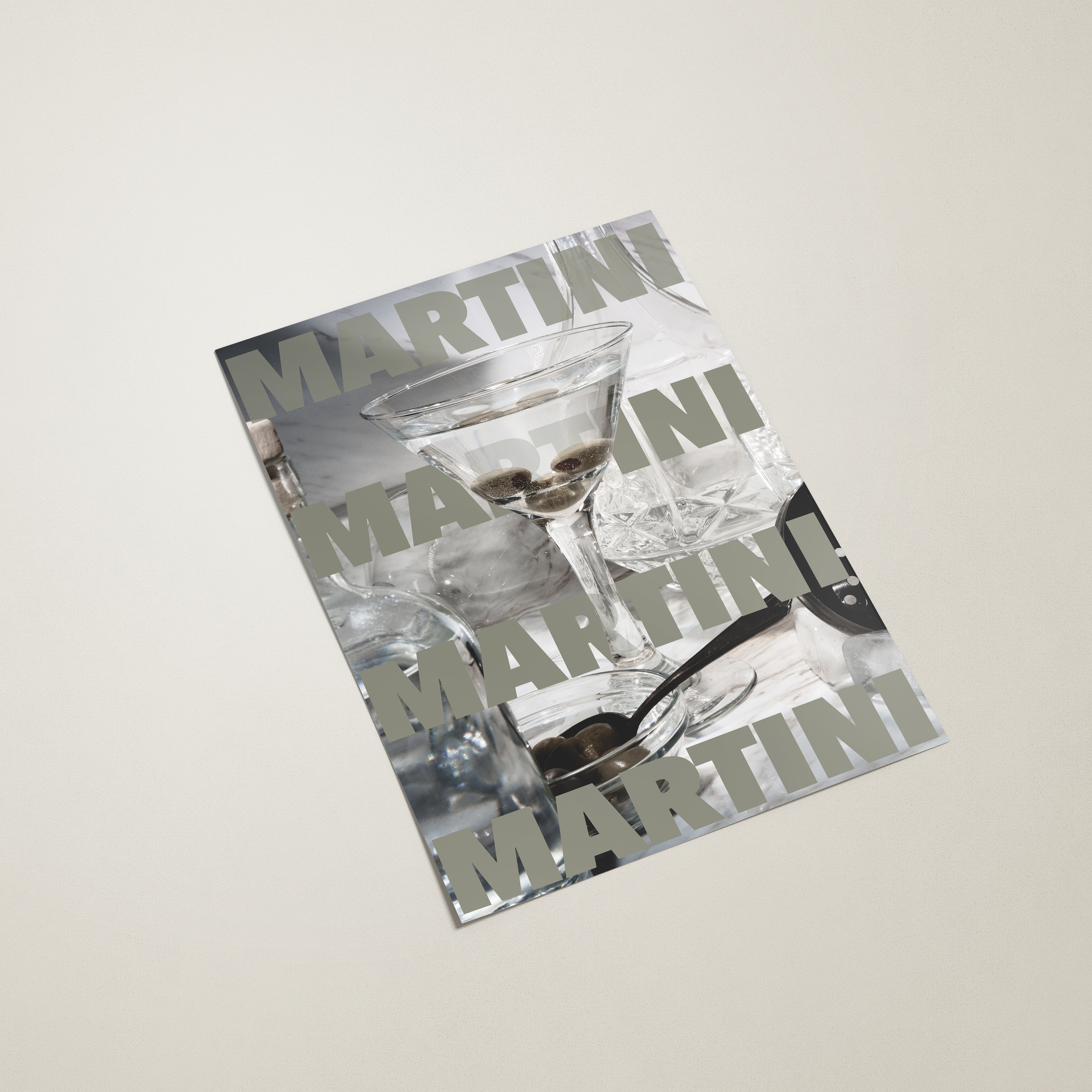 bold martini poster