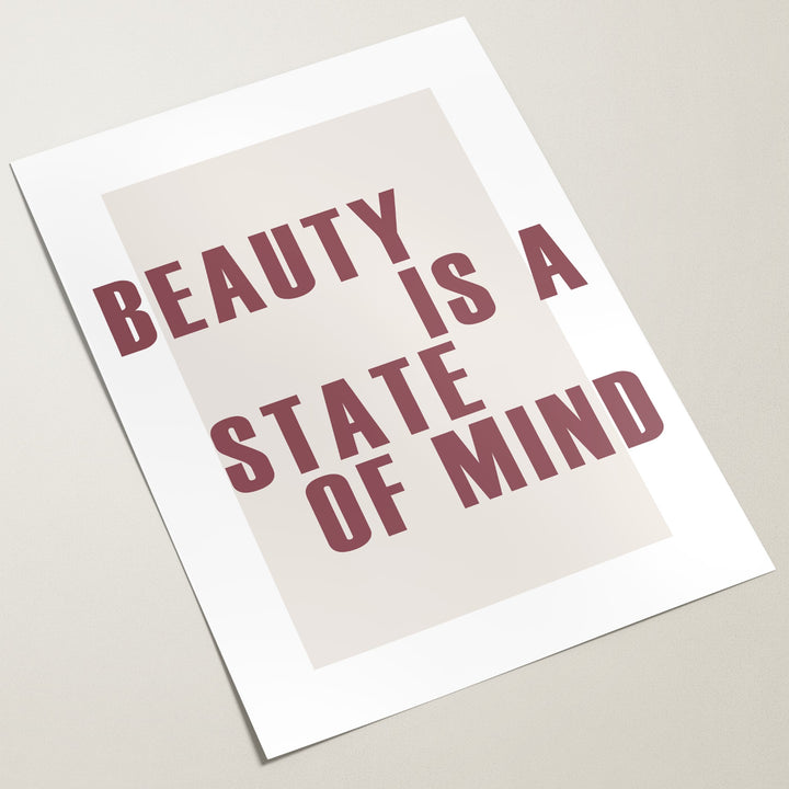 beauty is a state of mind wall art