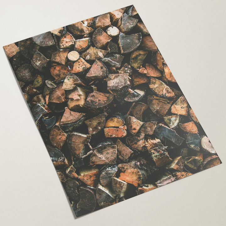 wood logs wall art