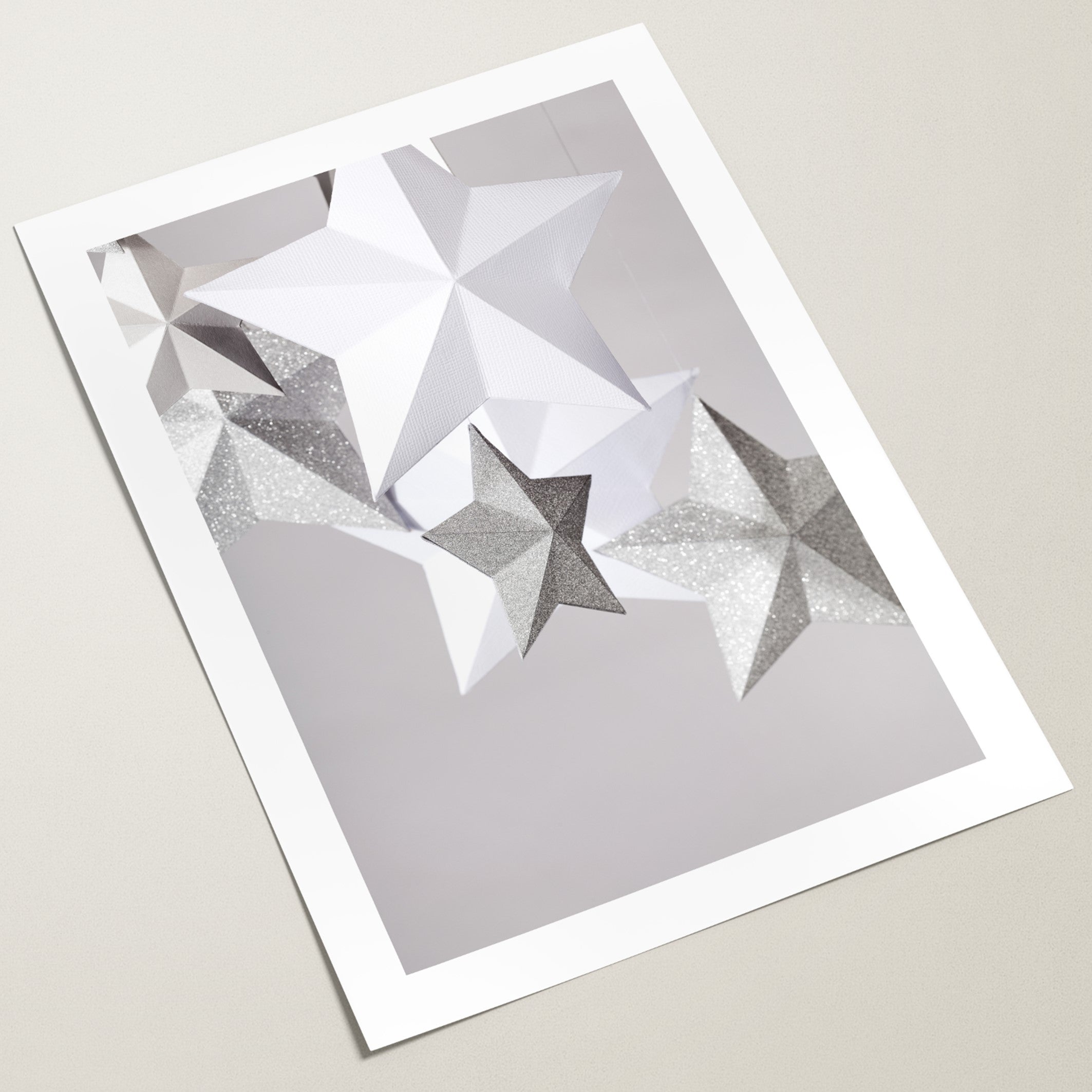 paper stars christmas wall art