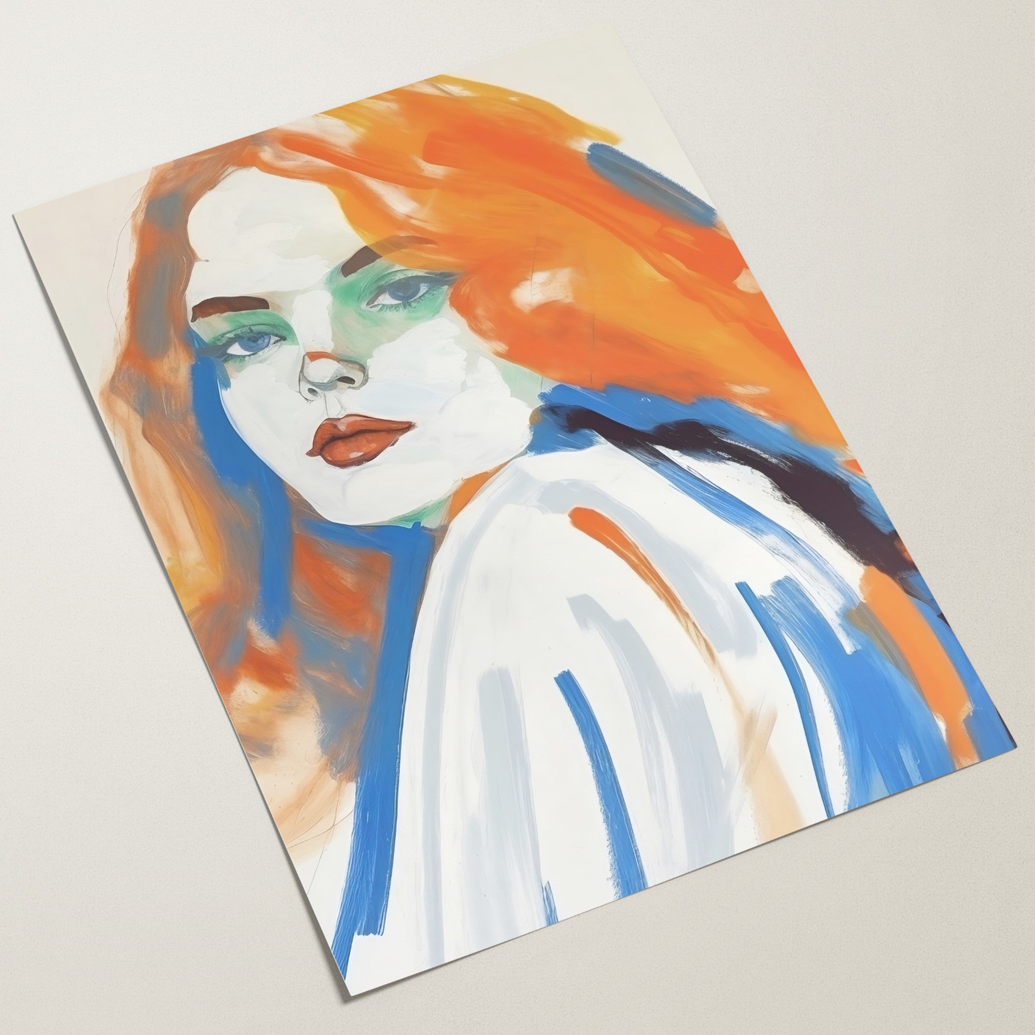 abstract girl poster