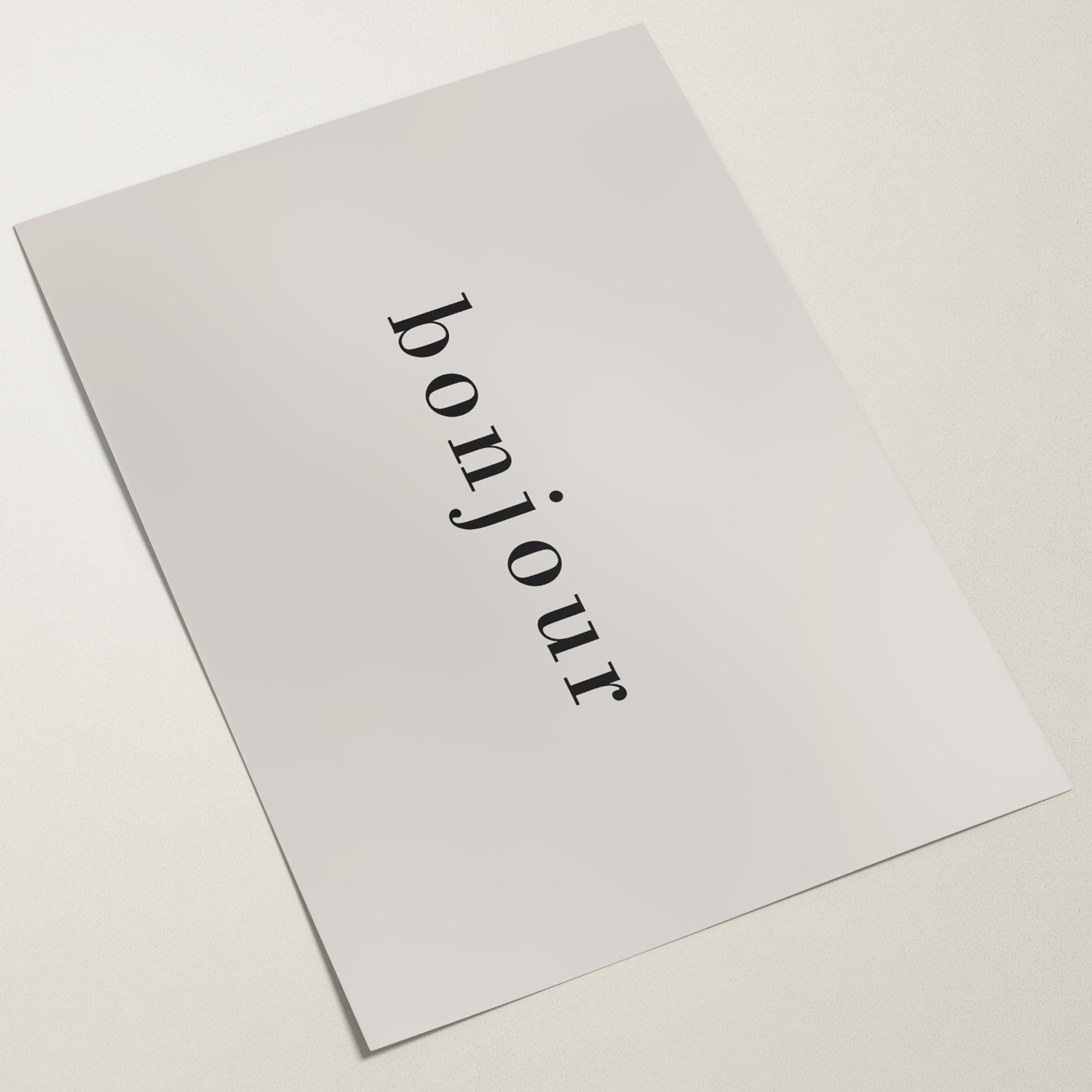 bonjour wall print