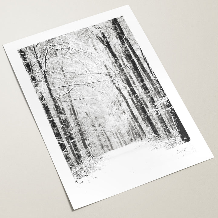 snowy forest christmas wall art