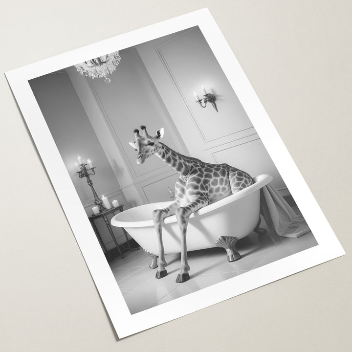 giraffe soak poster
