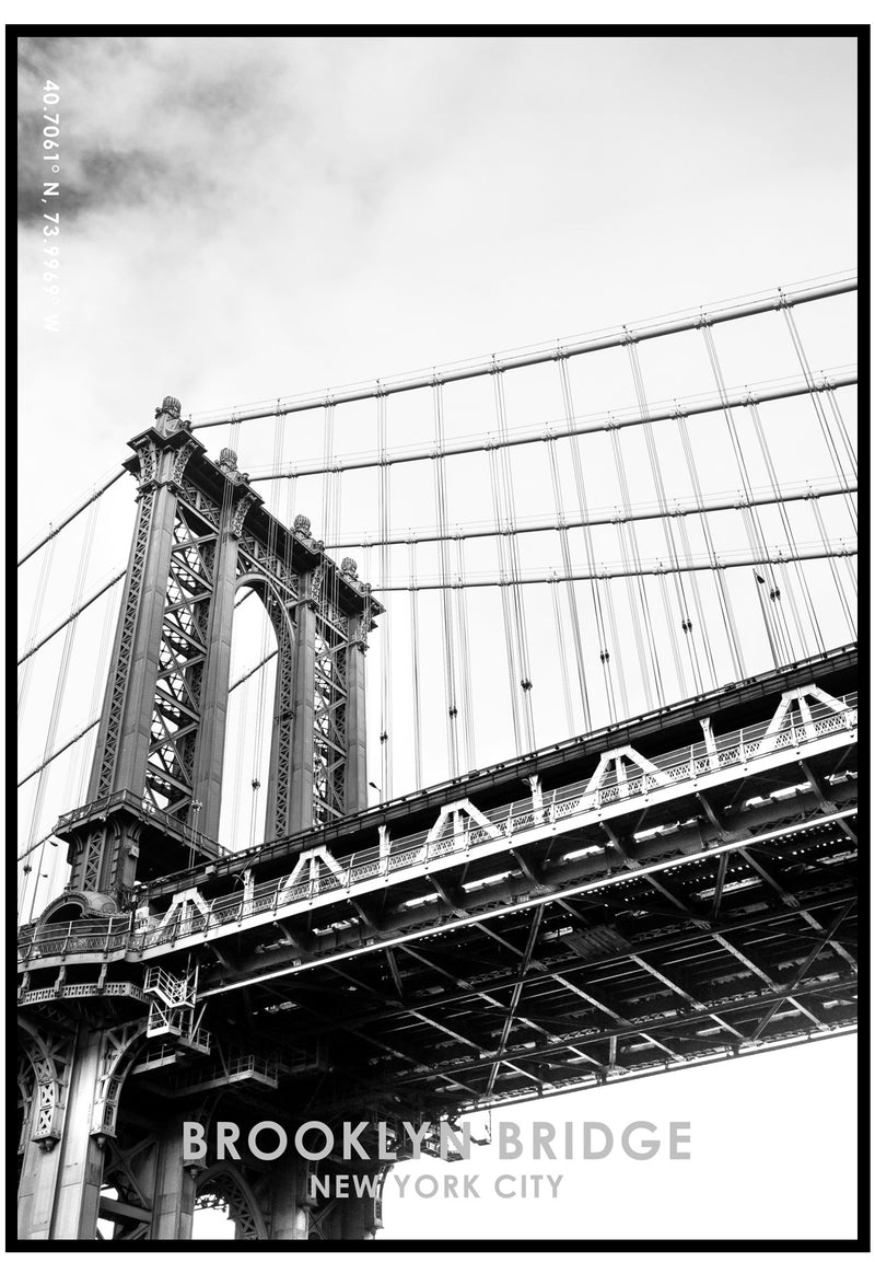 iconic brooklyn bridge poster