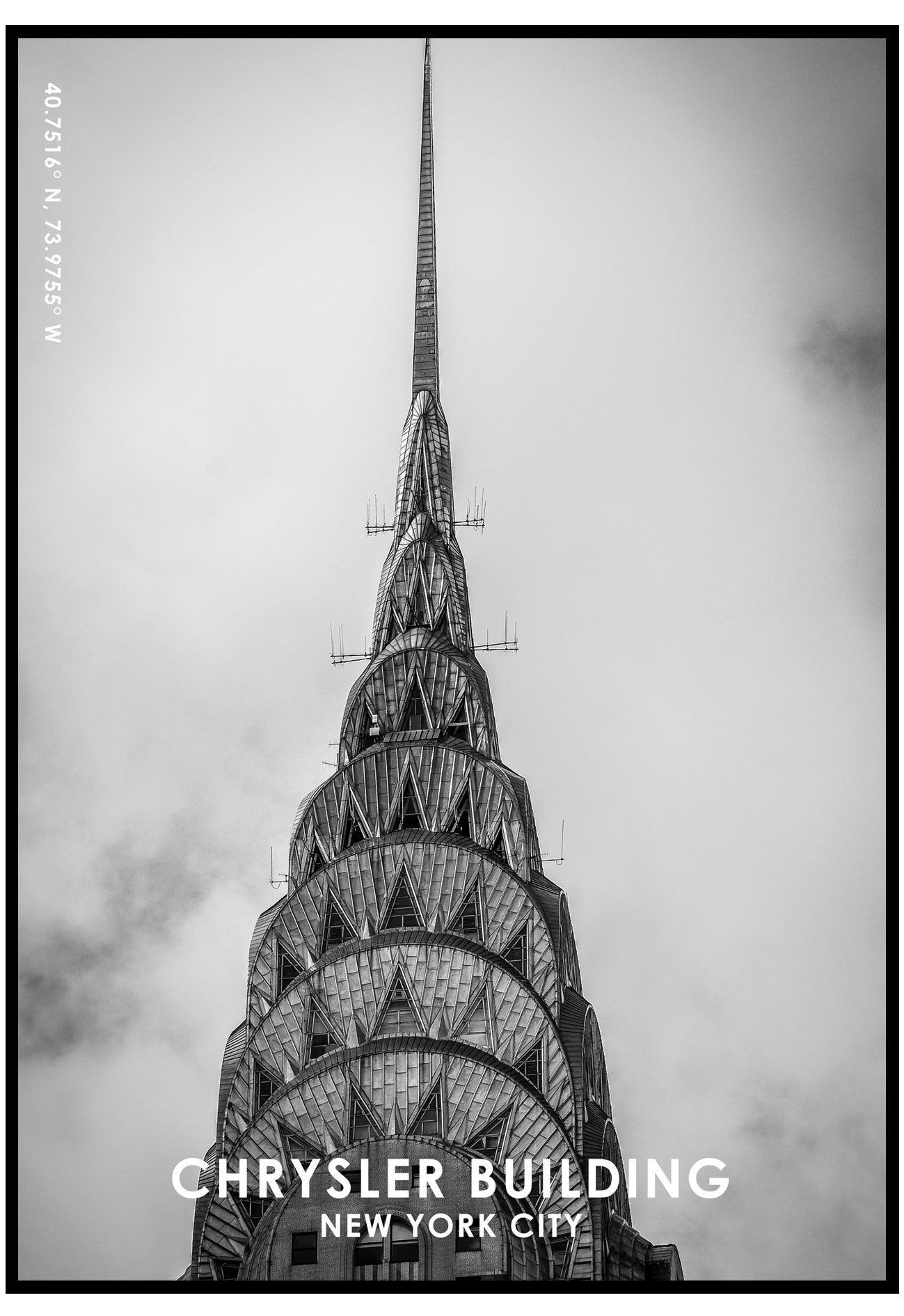 iconic chrysler building poster