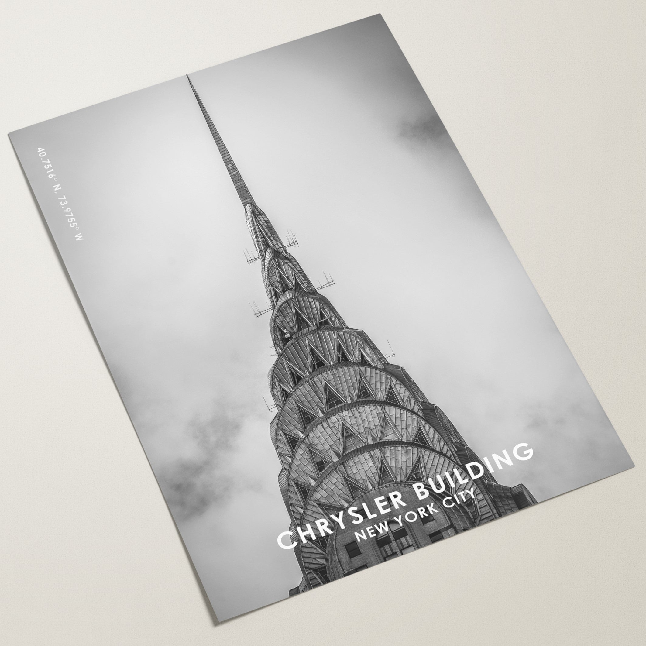 iconic chrysler building poster