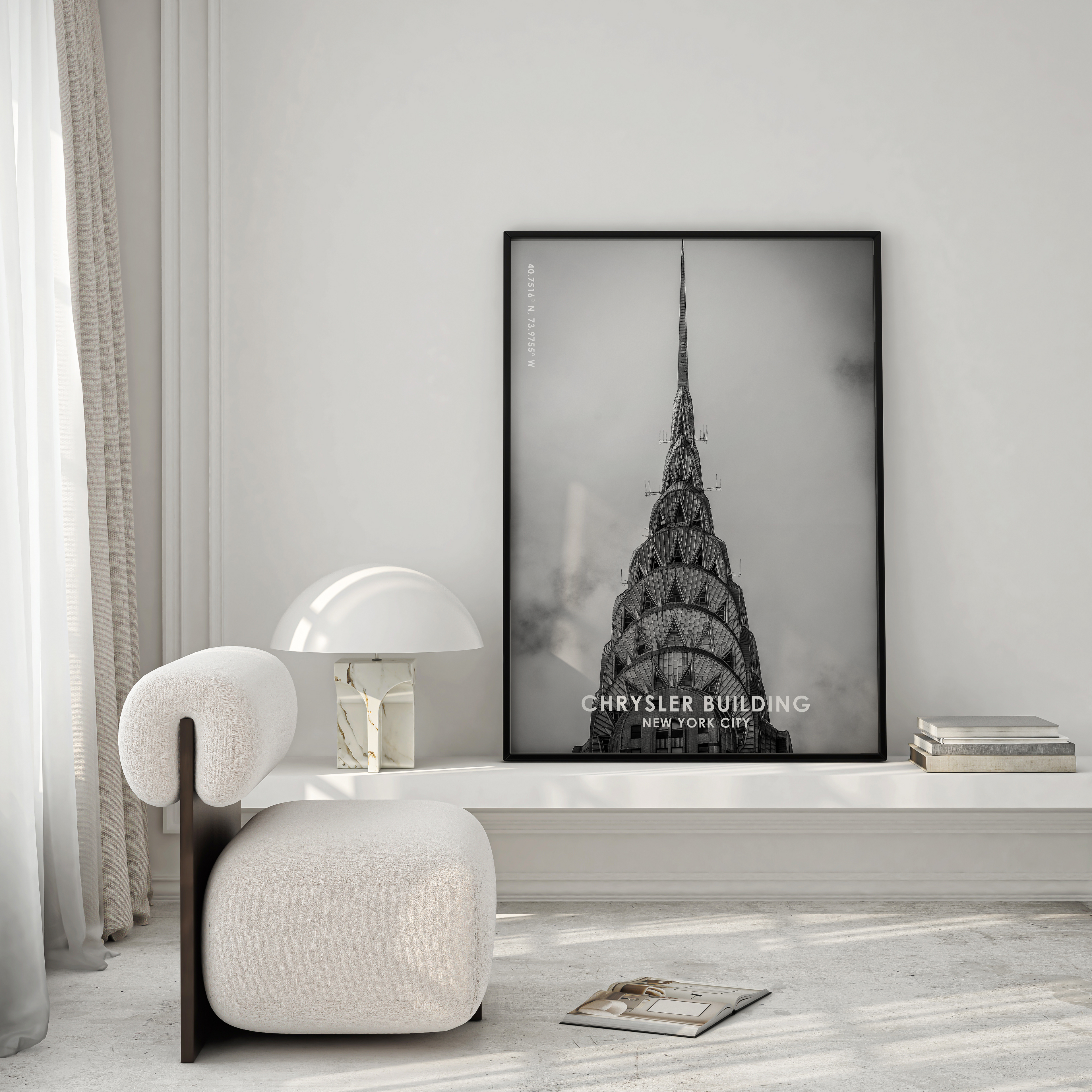 iconic chrysler building poster