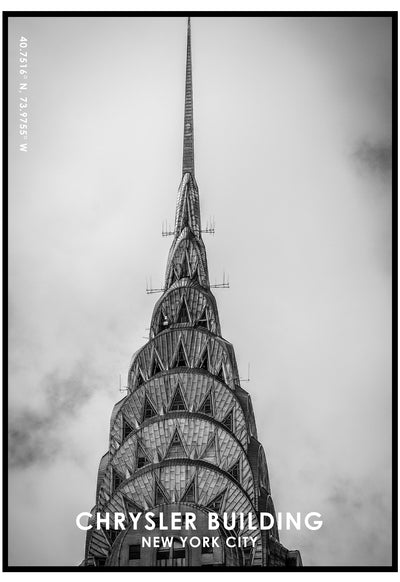 iconic chrysler building poster