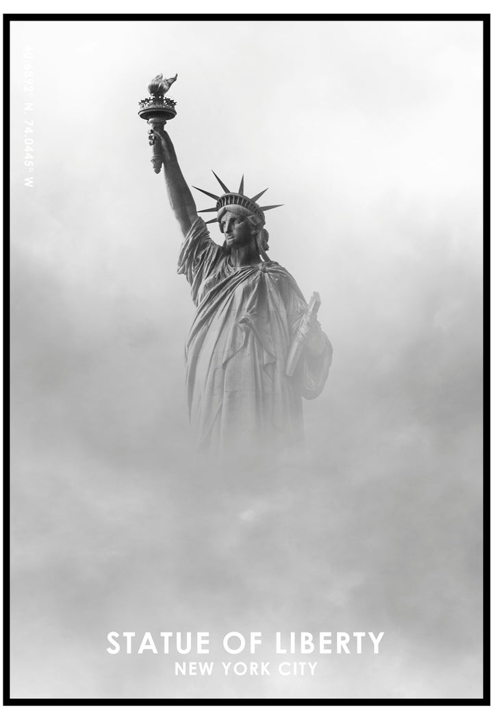 iconic statue of liberty poster