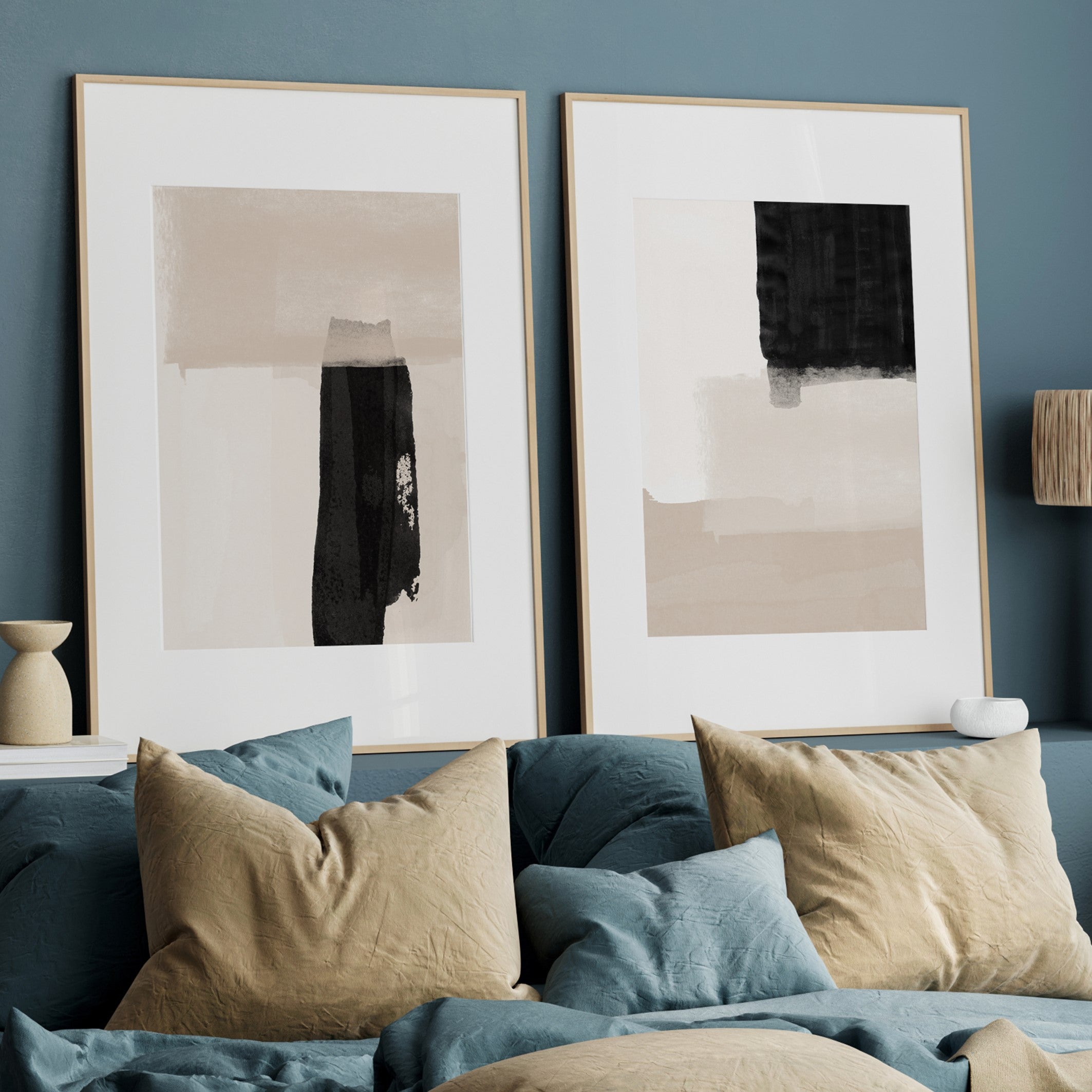 abstract matte layers wall art