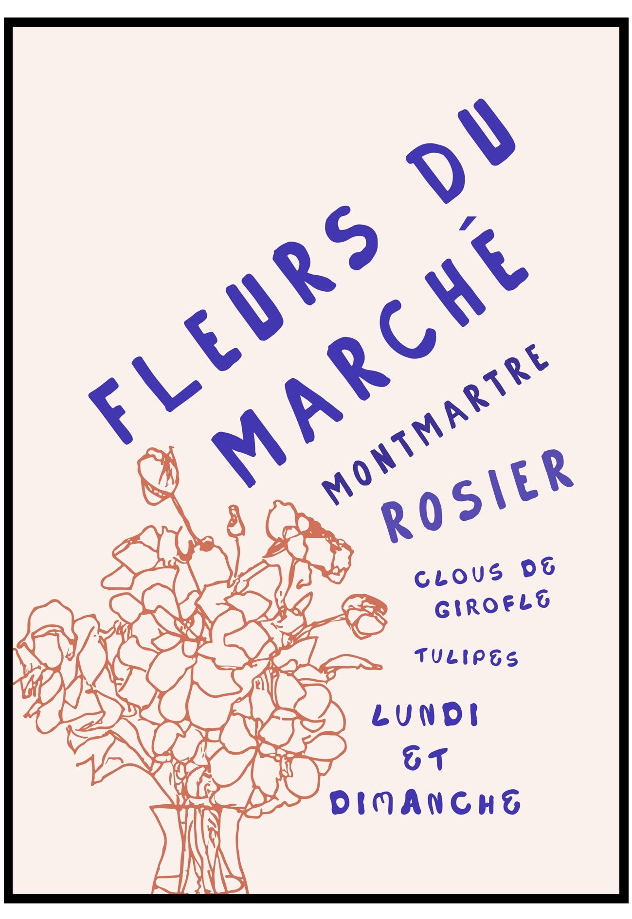 fleurs du marche wall art