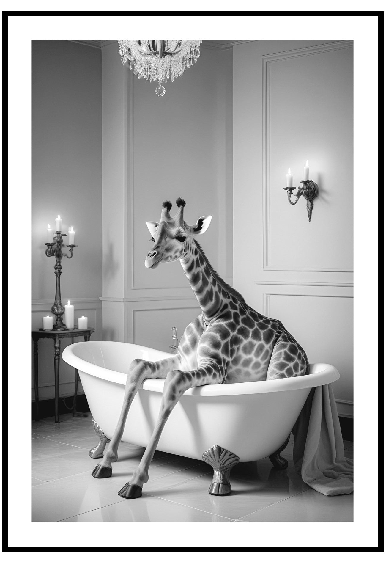 giraffe soak poster