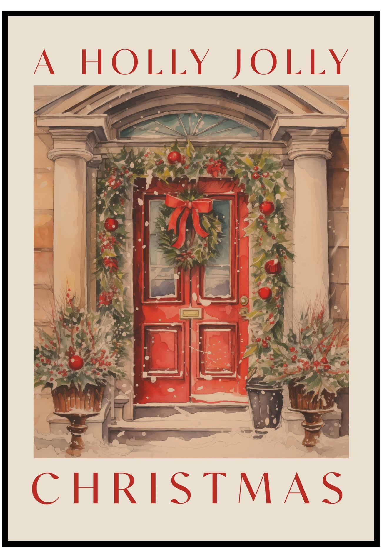 christmas door poster