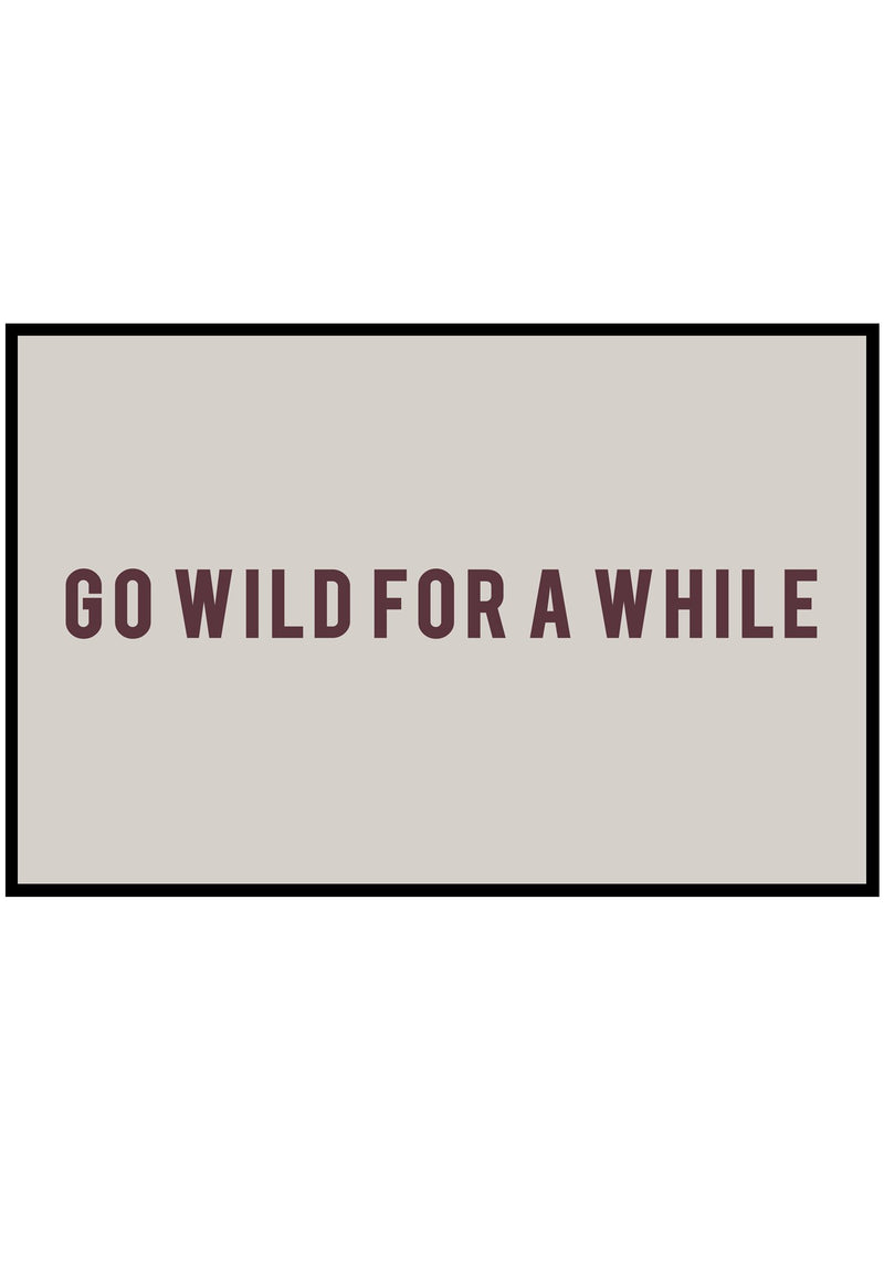 go wild for a while poster