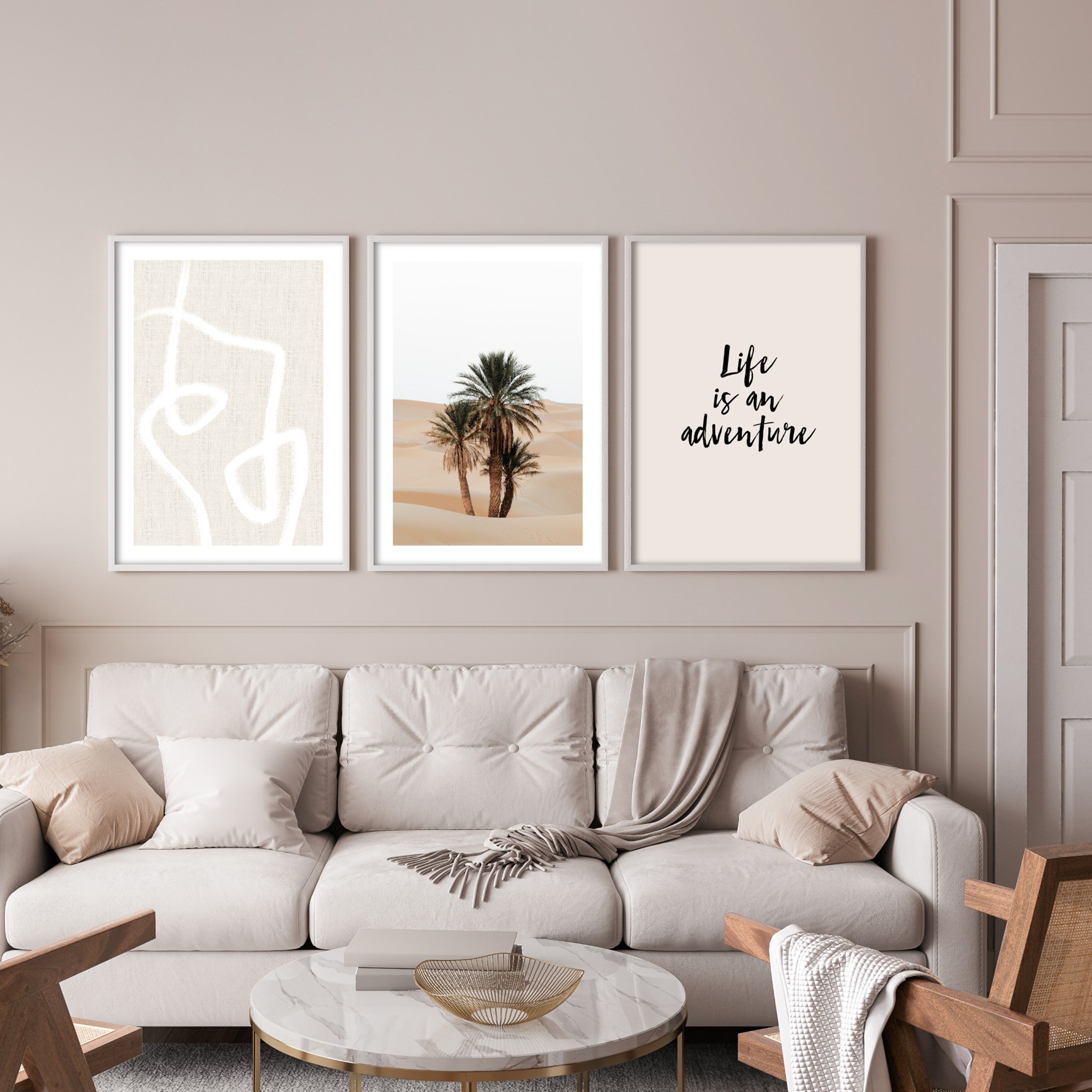 desert palms prints poster