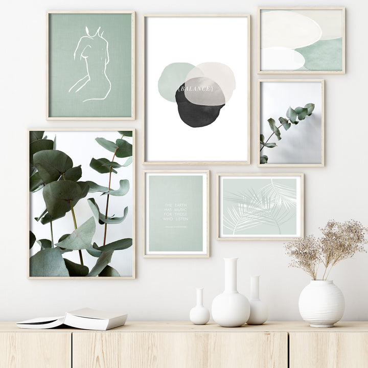 Print poster wall art eucalyptus portrait no 2