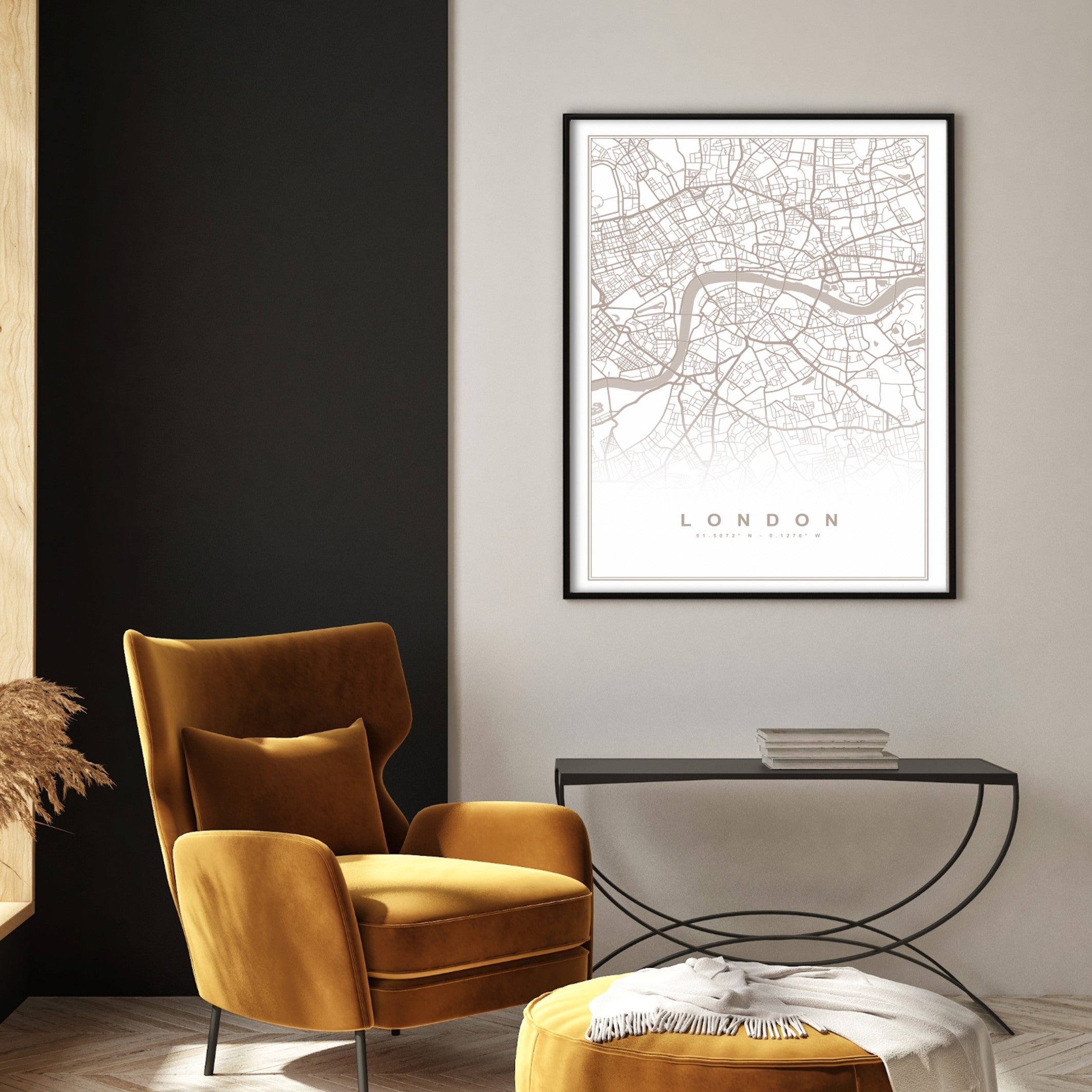 london wall map print