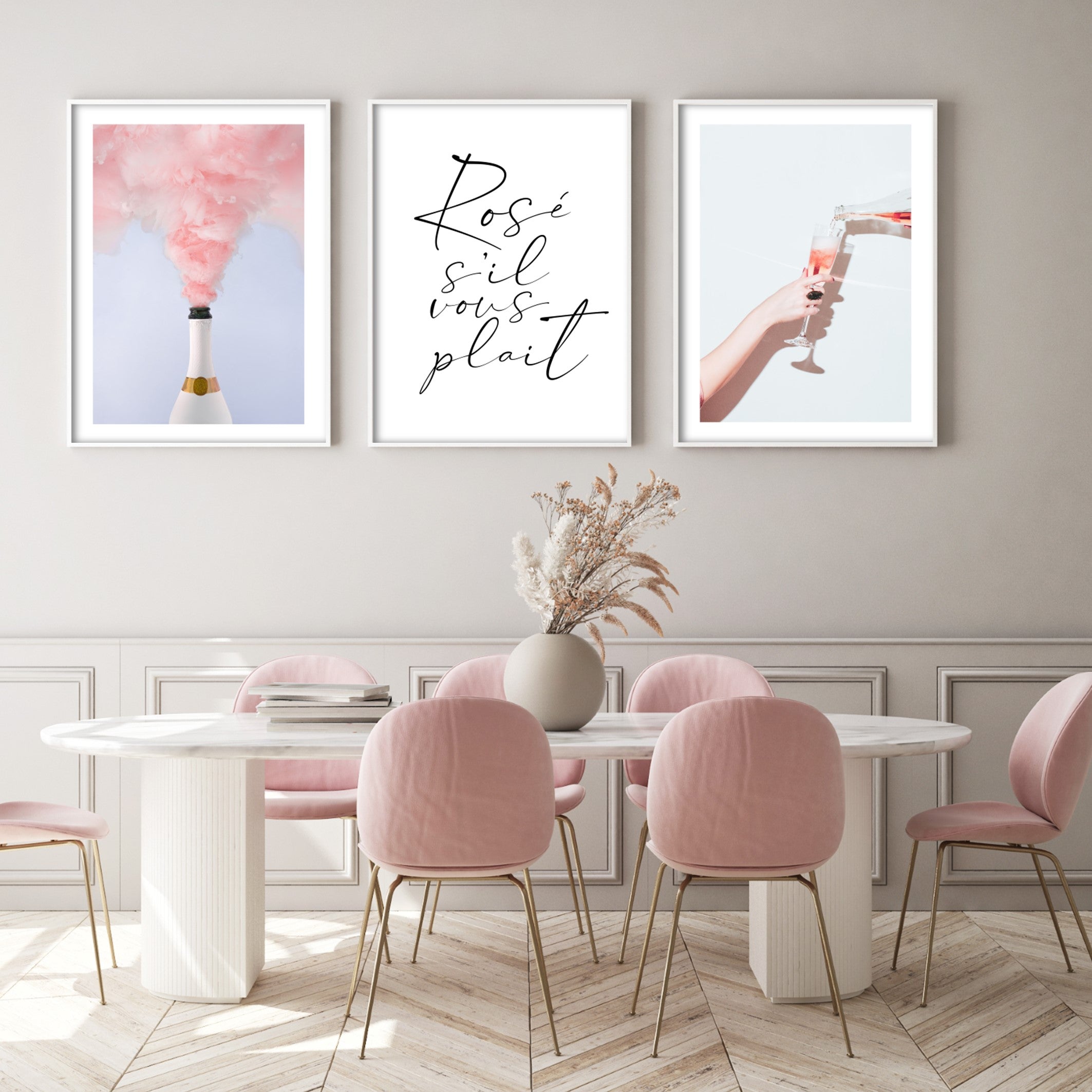 pink champagne pour poster