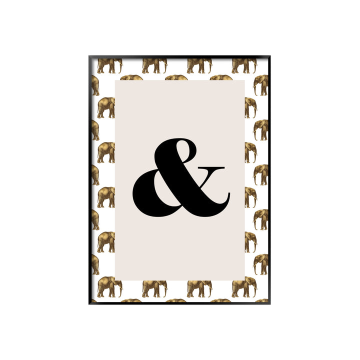 Print poster wall art elephant alphabet