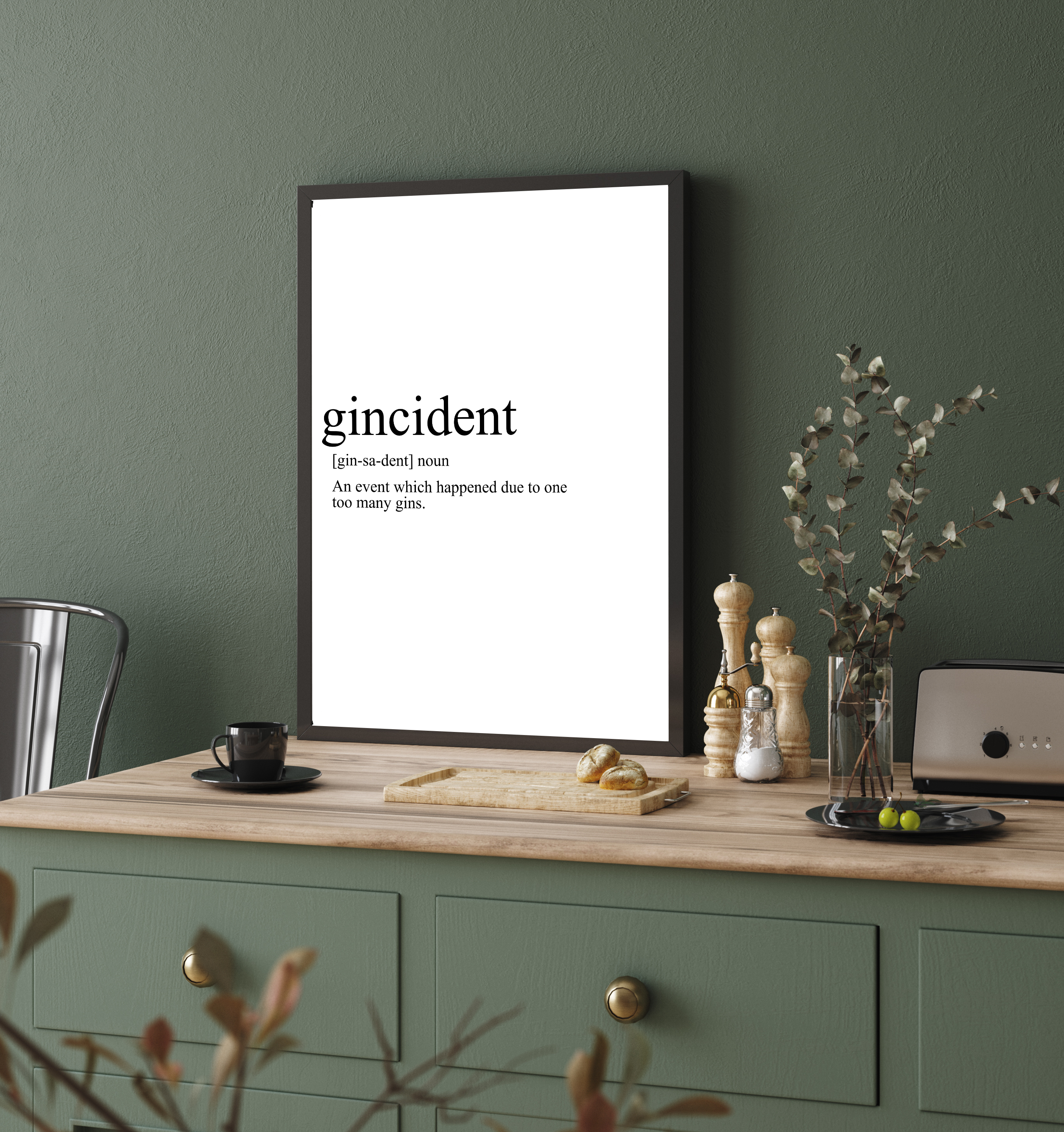 gincident wall print