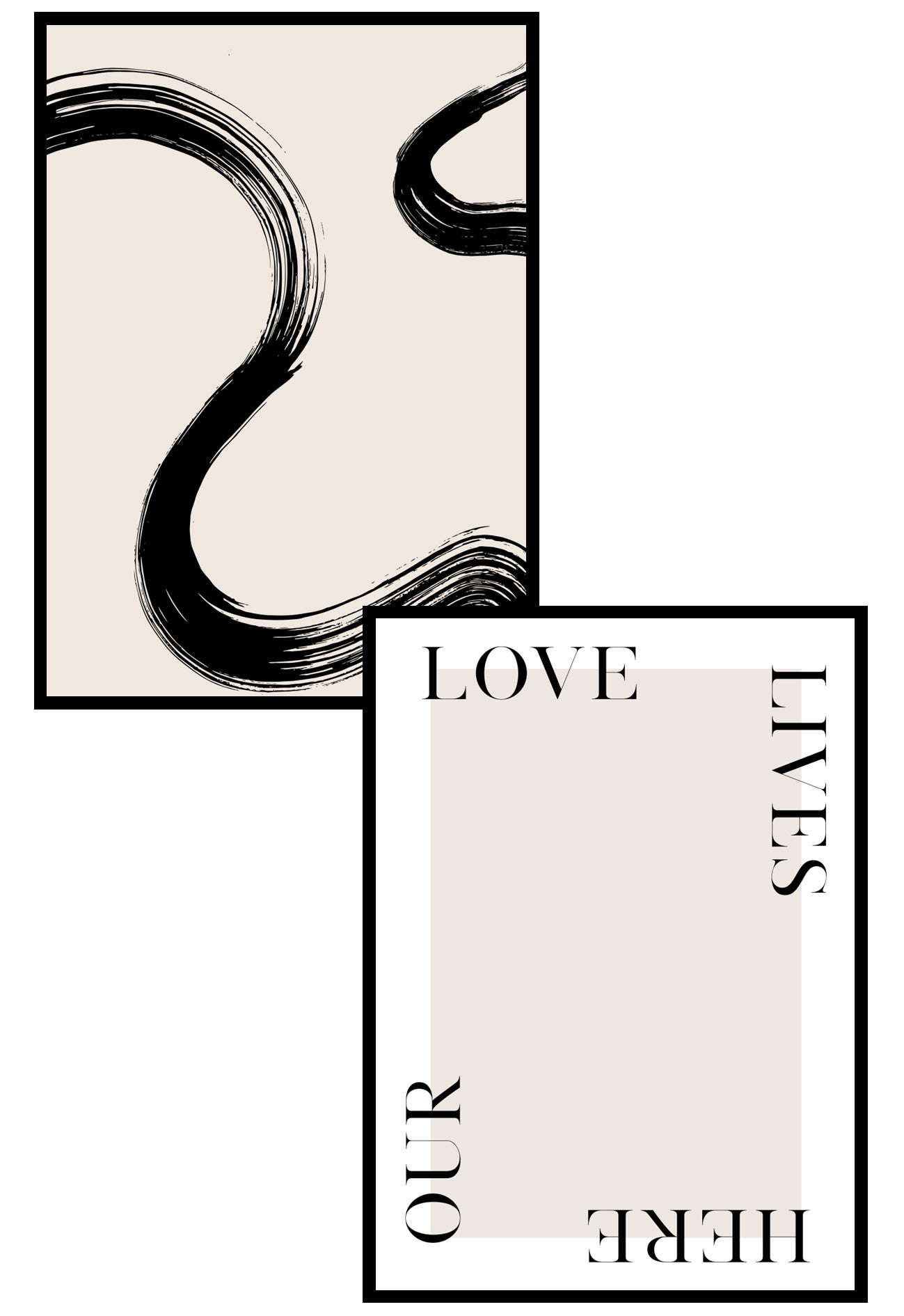 our love wall art print set