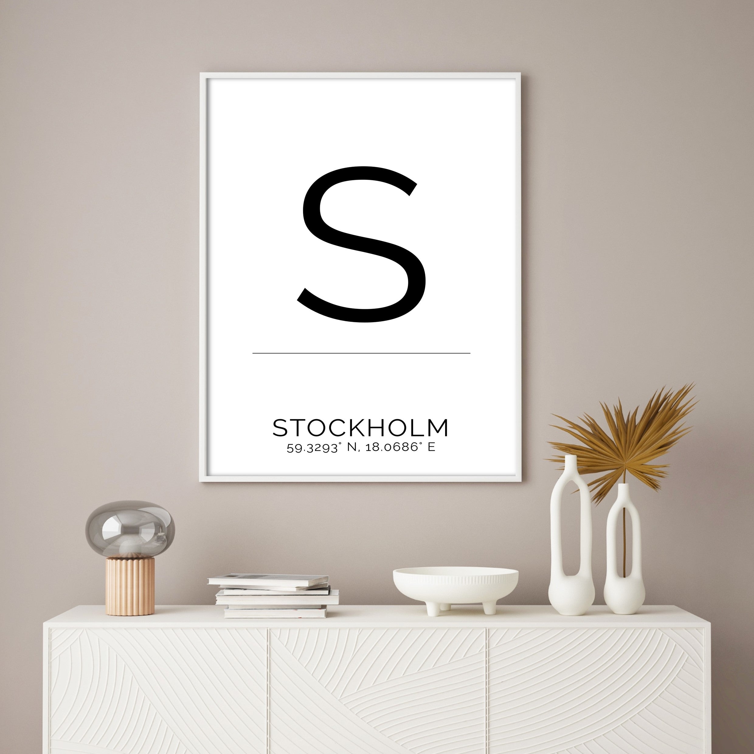 stockholm coordinates wall art