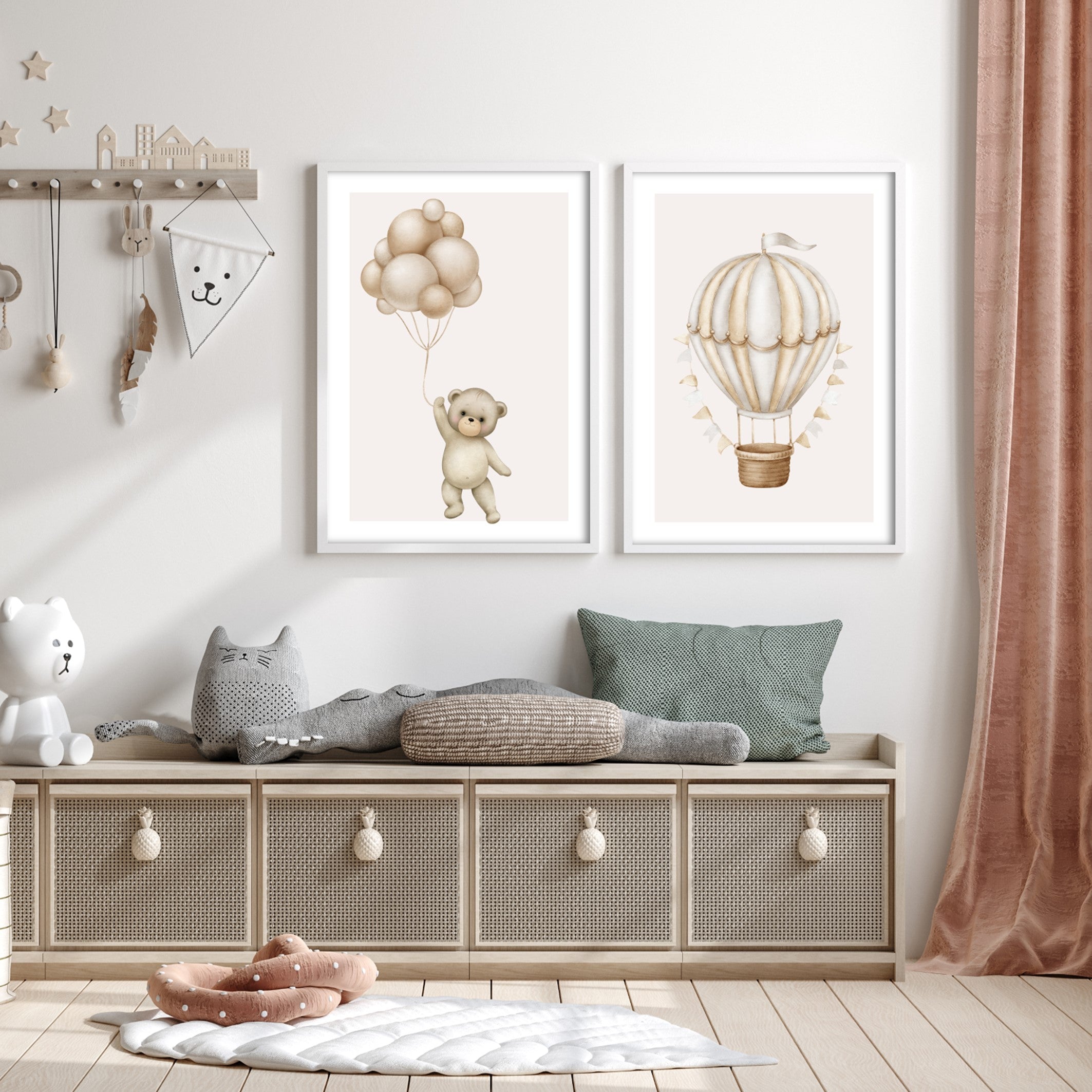 watercolour balloon wall art