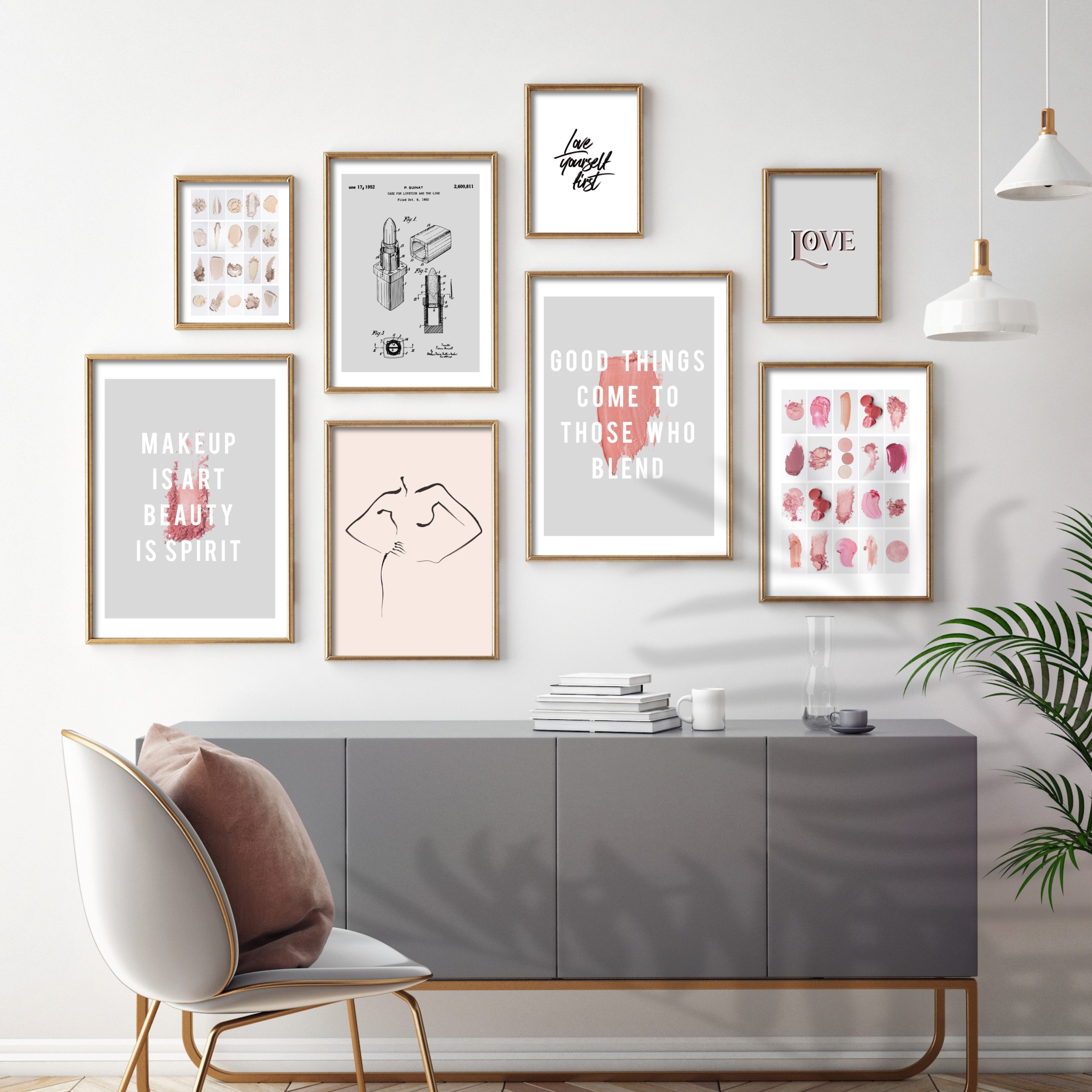 Print poster wall art the pink palette