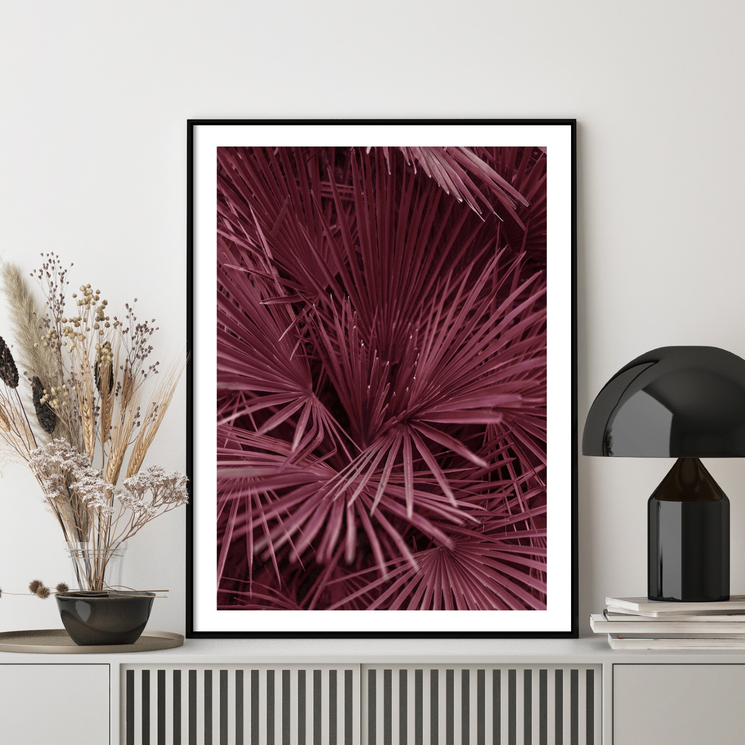 red fan palm poster