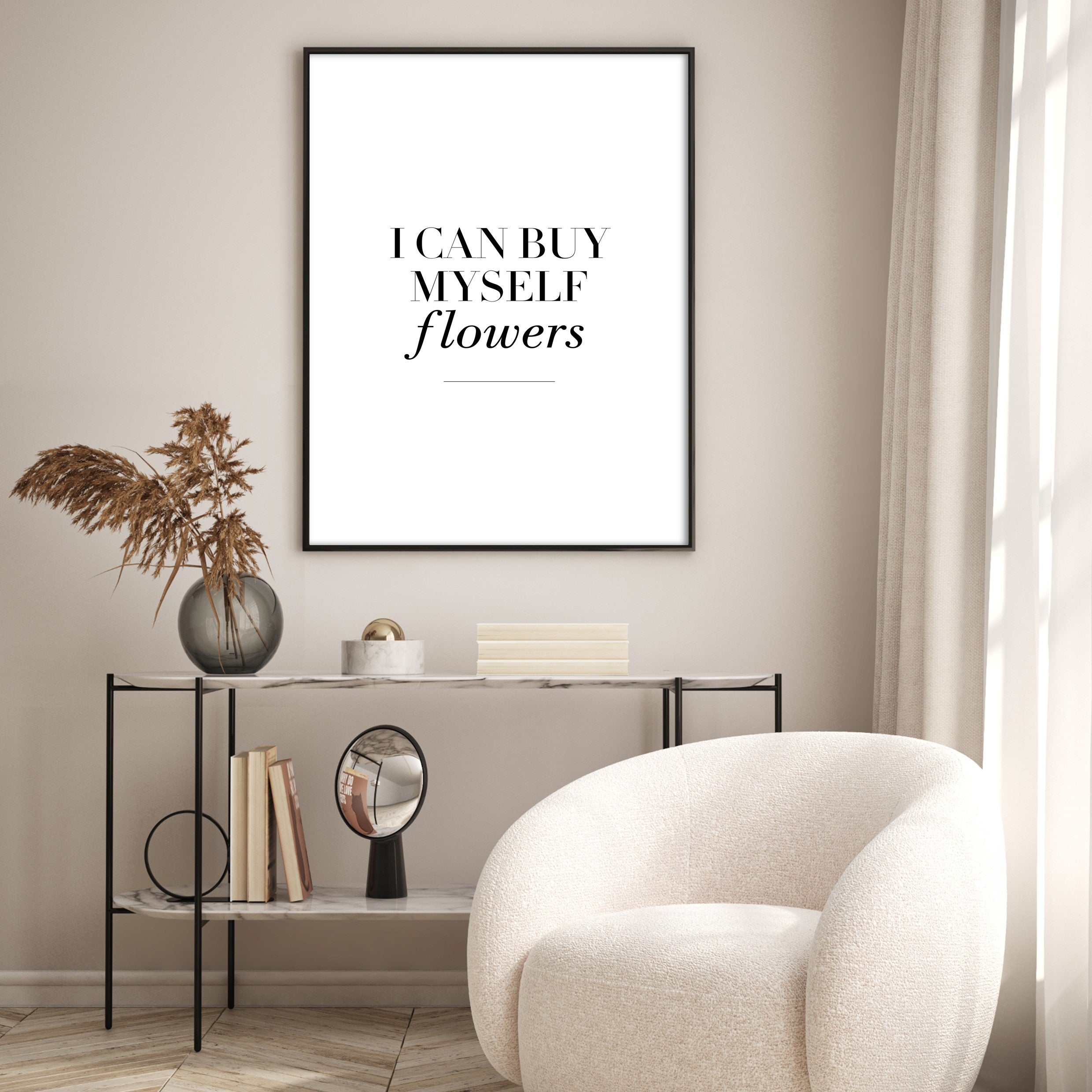 i can buy myself flowers wall art