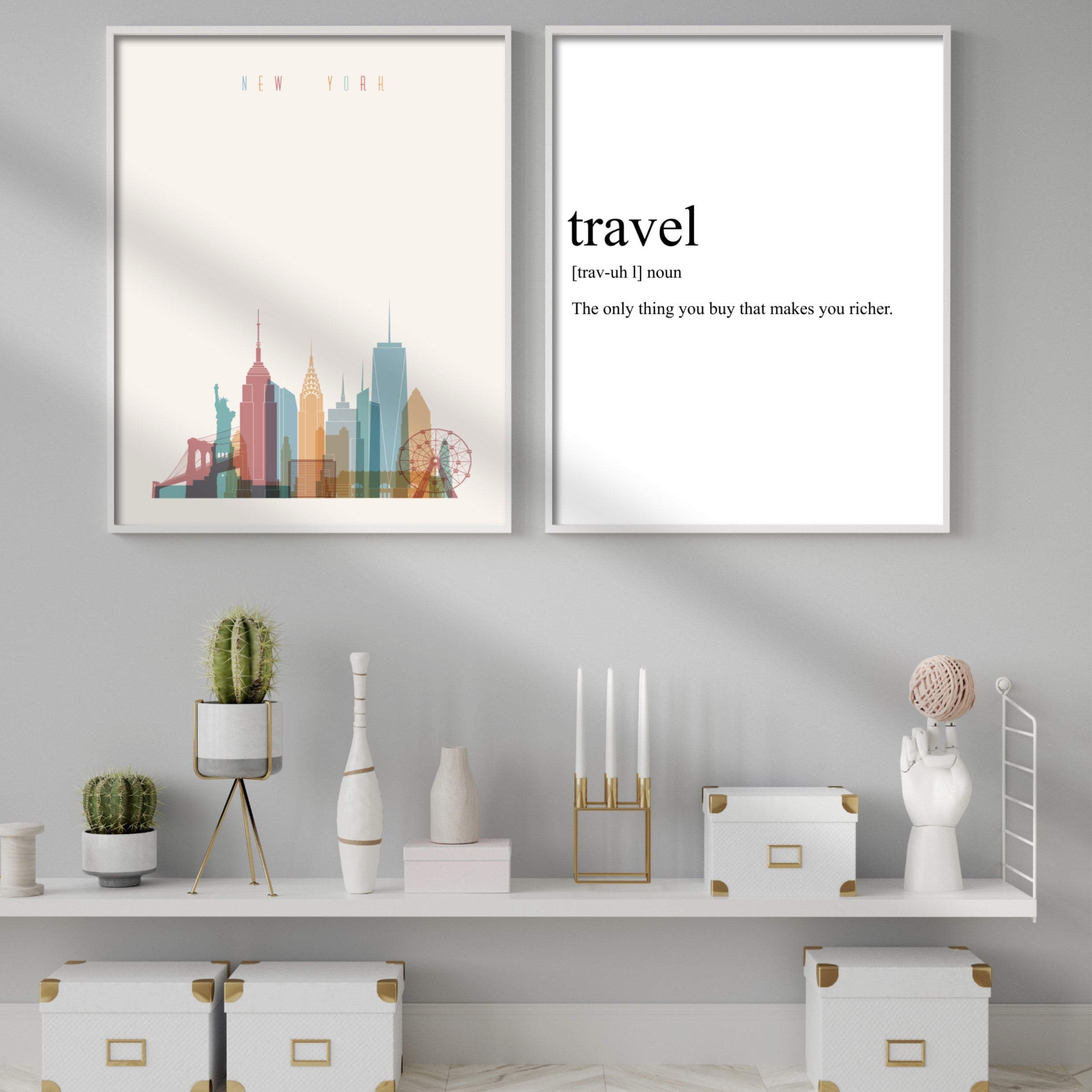 Print poster wall art new york skyline