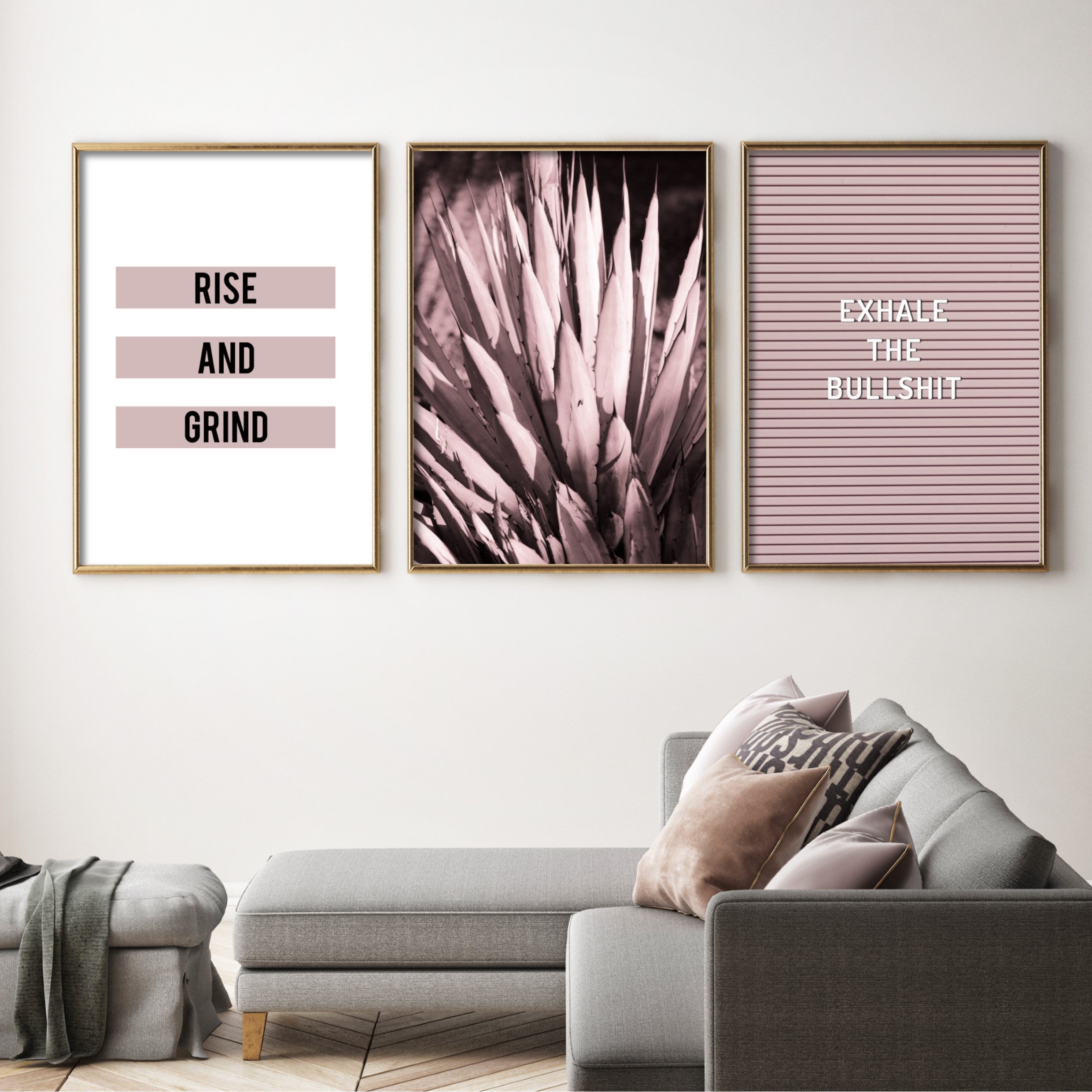 Print poster wall art rise and grind