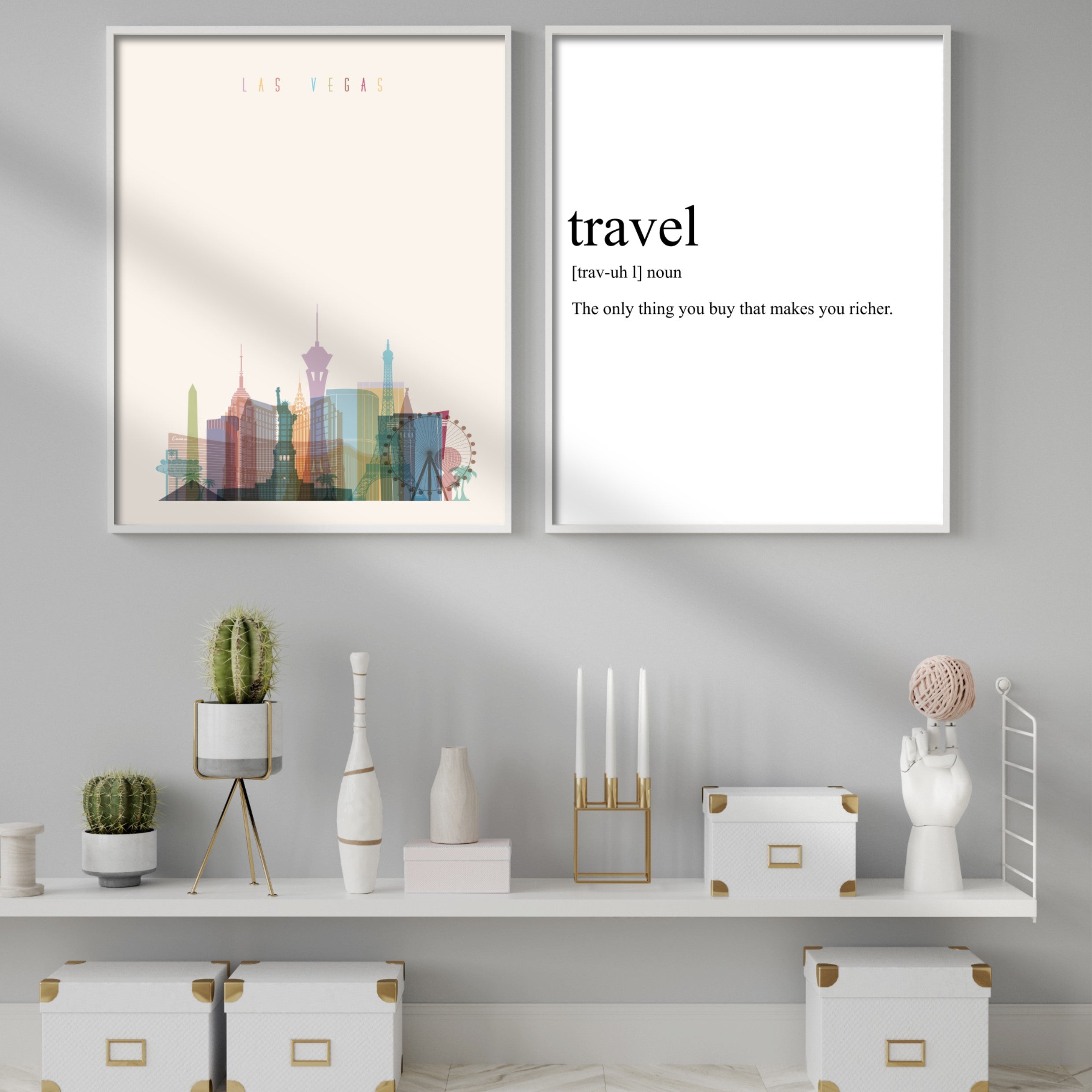 Print poster wall art las vegas skyline