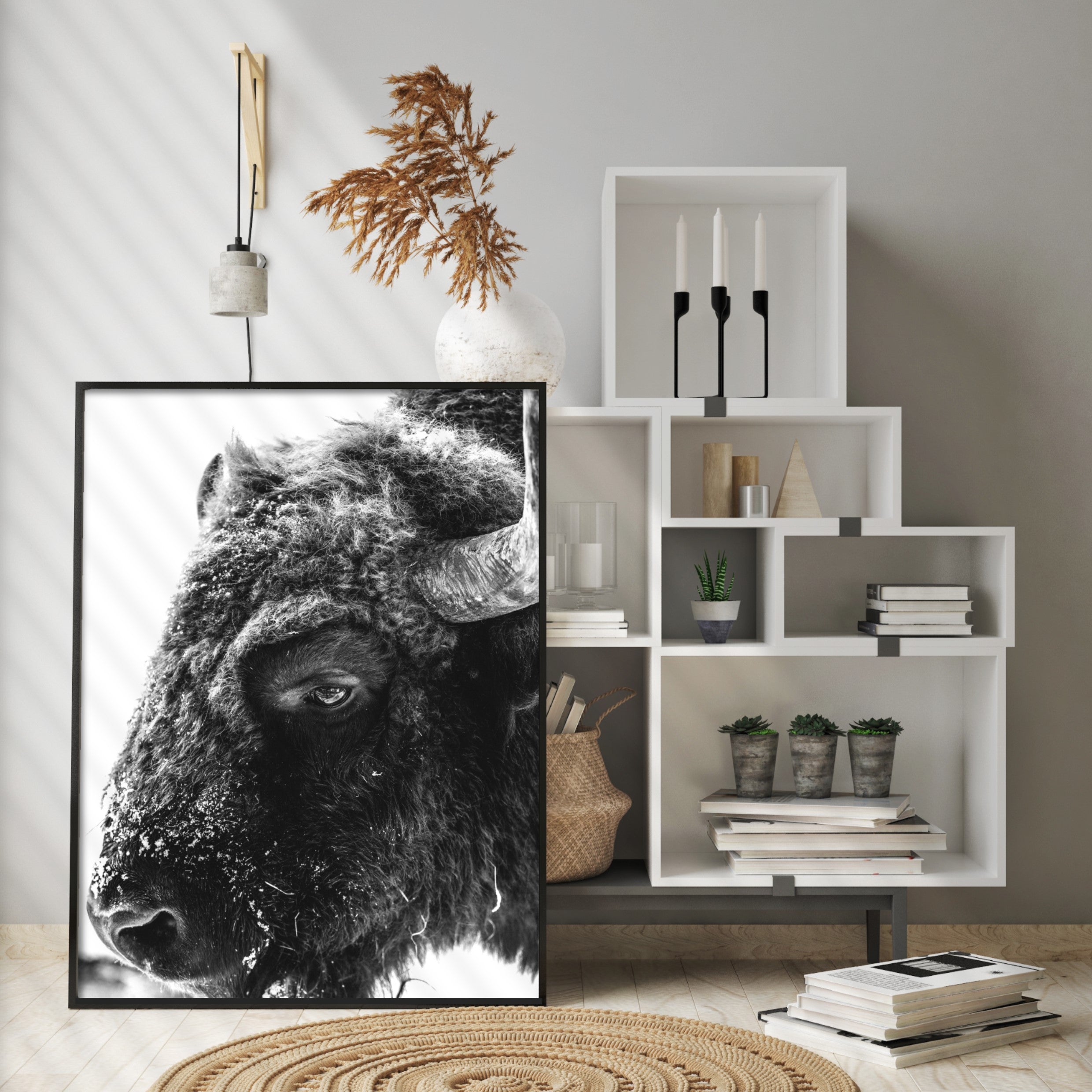 Print poster wall art winter buffalo