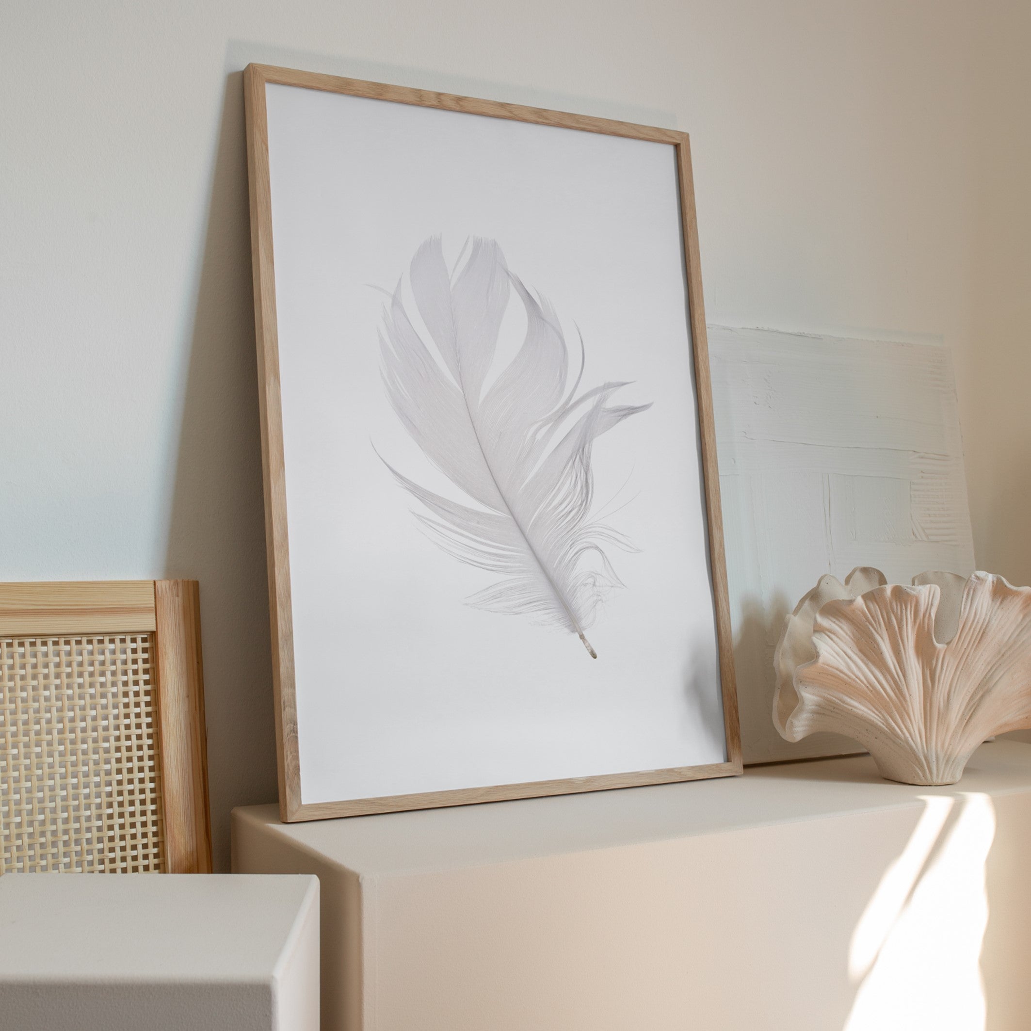 white feather poster