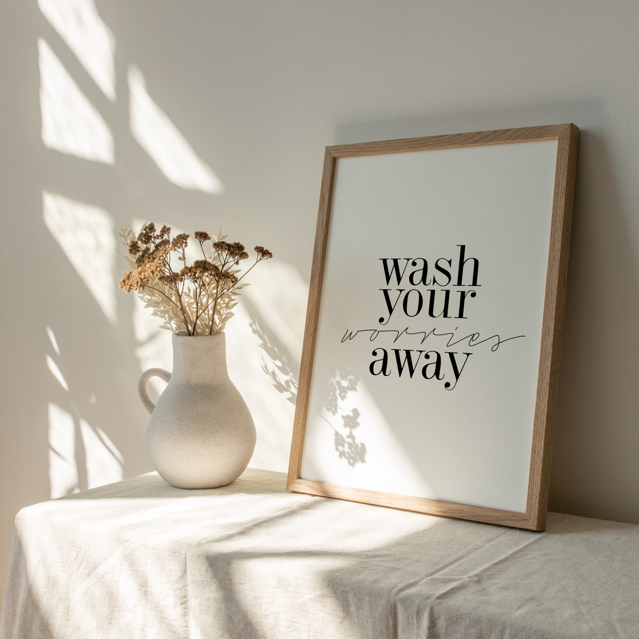 wash your worries away poster