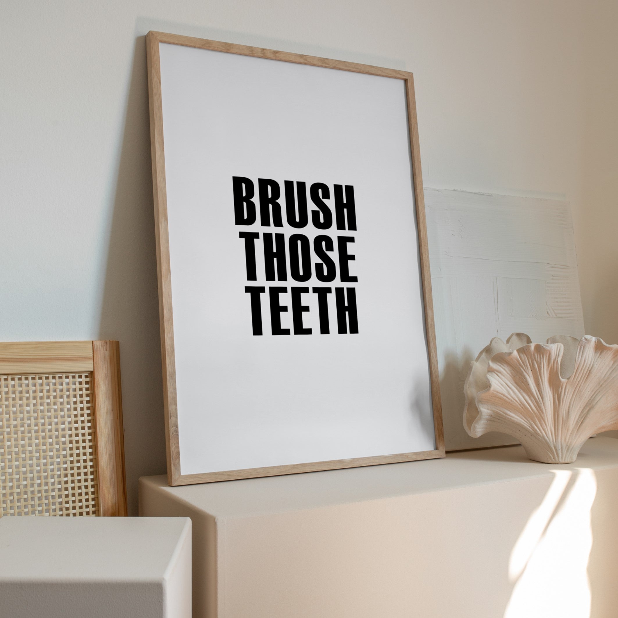 brush those teeth wall art