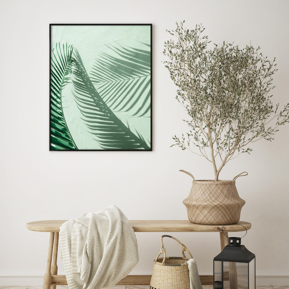 Green Palm Shadows Poster | Botanical Photography Of Palm Leaves – Slay ...