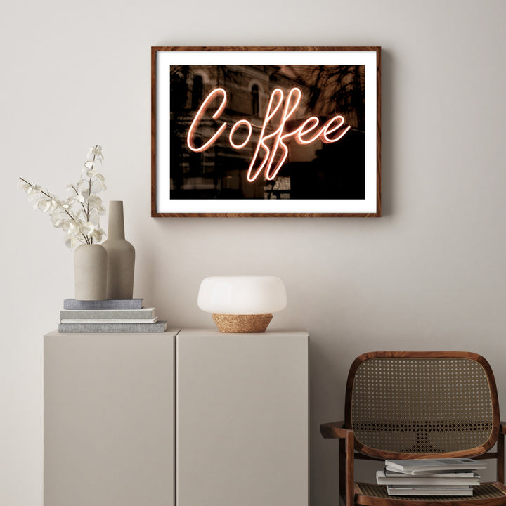 coffee neon sign wall art