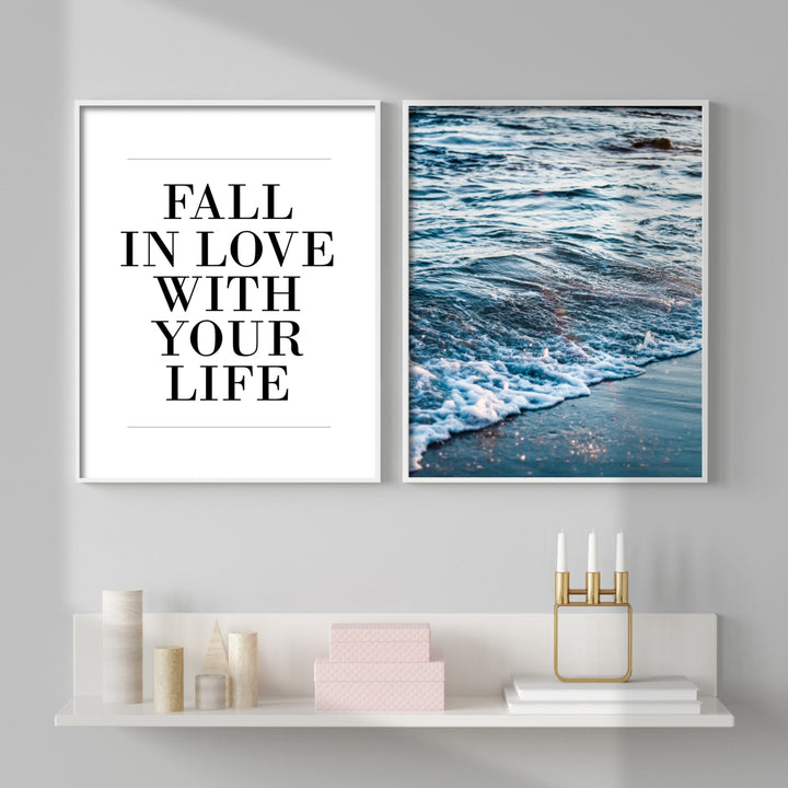 Print poster wall art shore at night